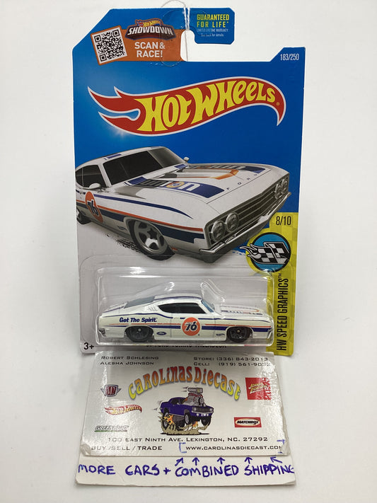 2019 Hot Wheels #183 69 Ford Torino Talladega 76 White 29E