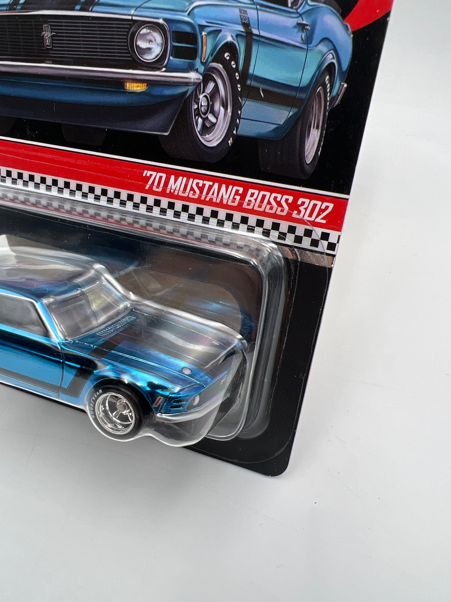 Hot Wheels RLC 1970 Ford Mustang Boss 302 Blue W/Protector