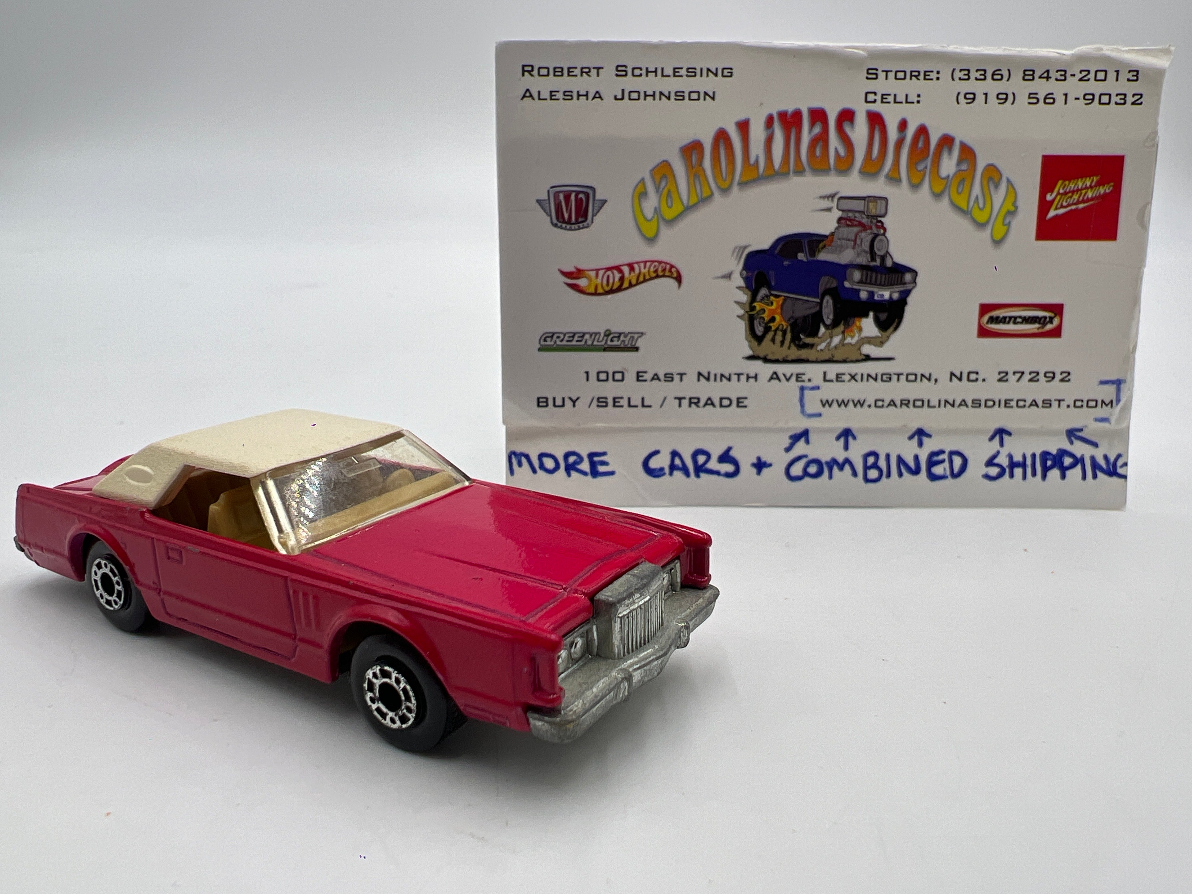 Matchbox Superfast No. 28 Lincoln Continental Red Loose
