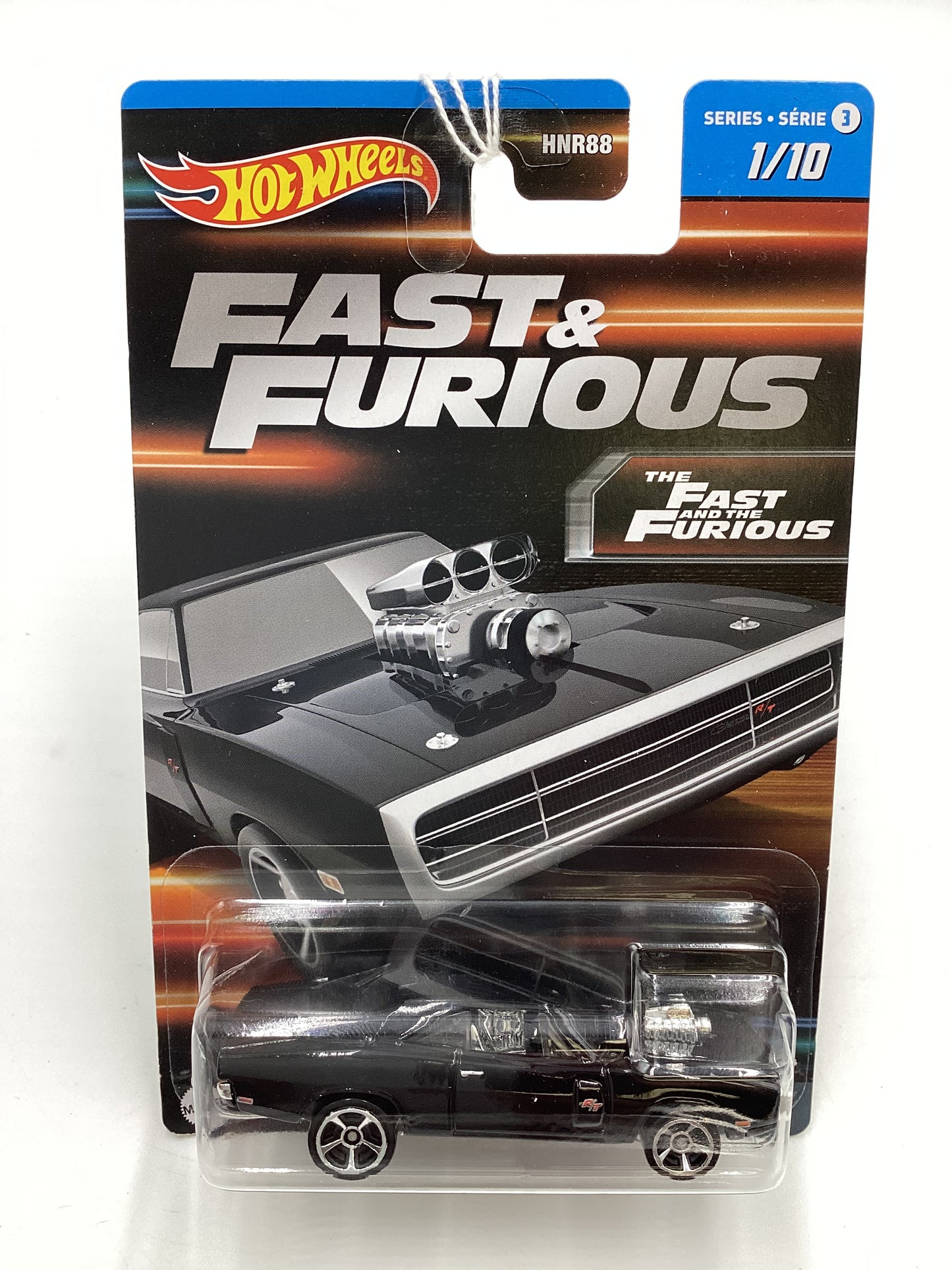 2023 Hot Wheels Fast and Furious Series 3  #1  70 Dodge Charger R/T Black Cracked Blister 74B