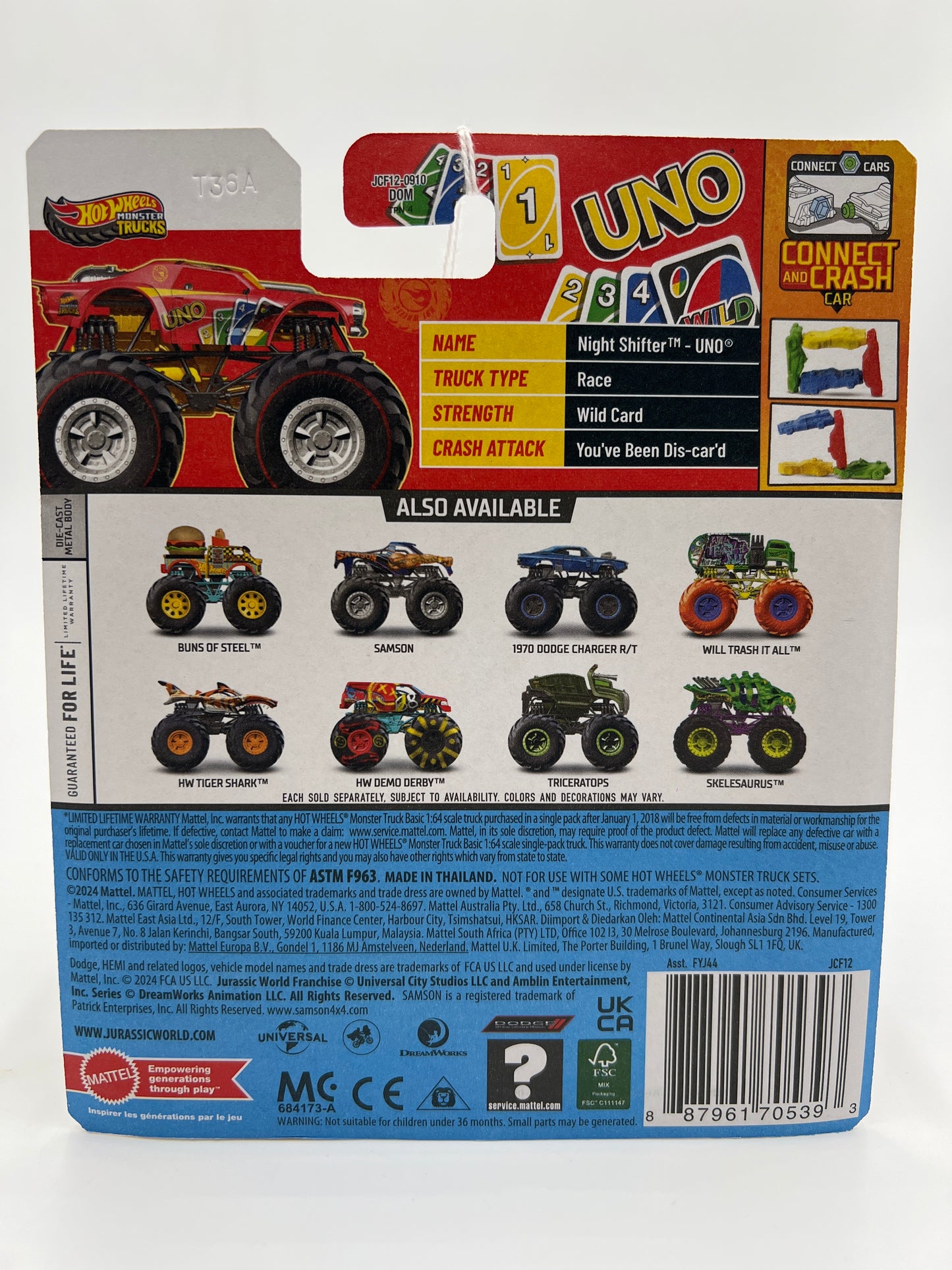 2025 Hot Wheels Monster Trucks Uno Night Shifter Red Treasure Hunt