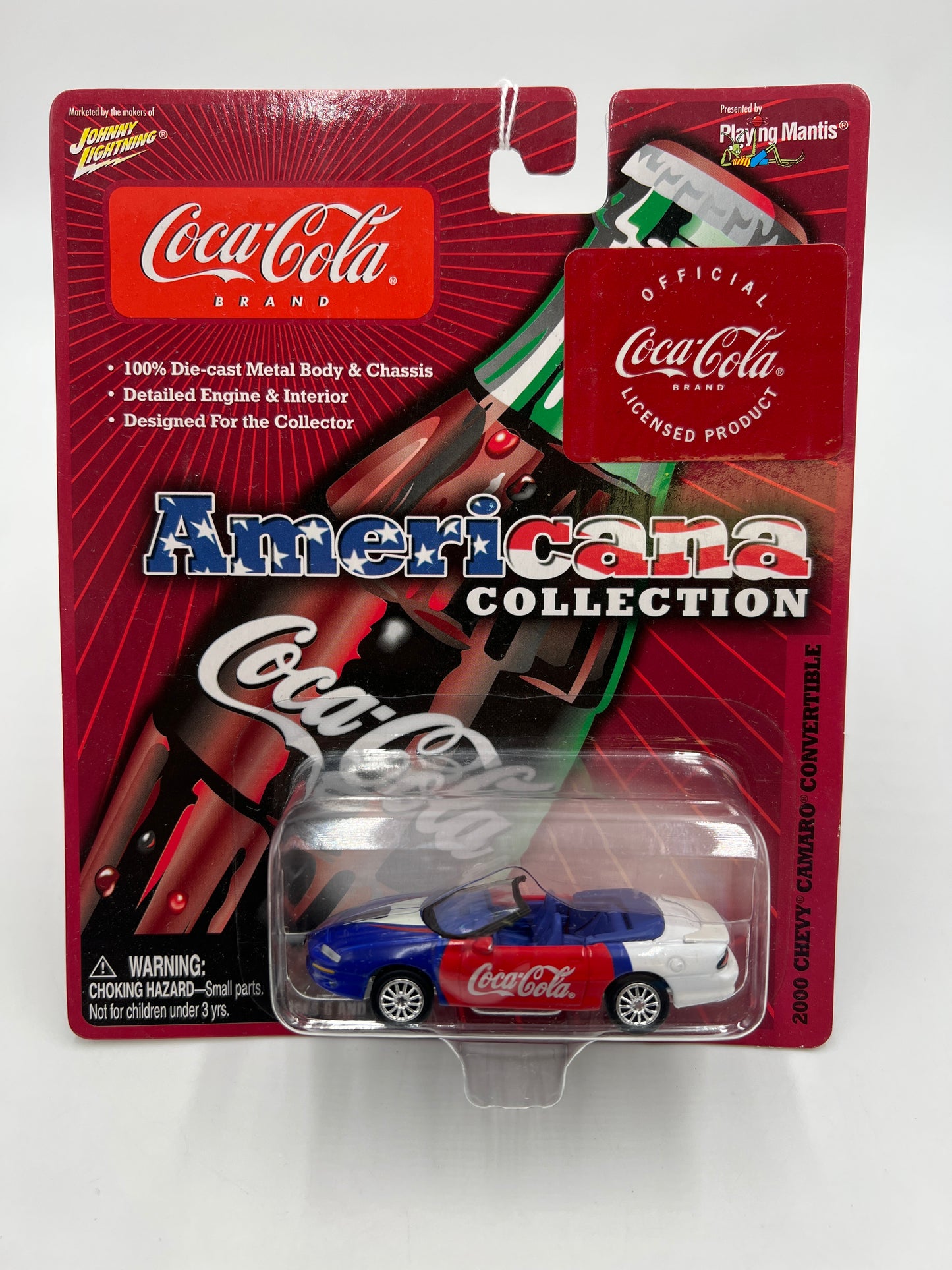 Johnny Lightning Americana. Collection 2000 Chevy Camaro Convertible Coca Cola