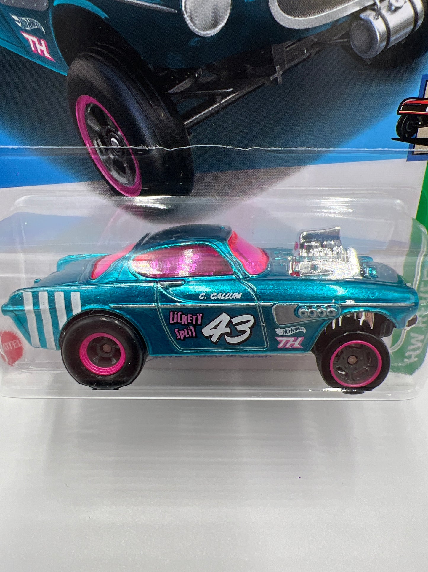 2024 Hot Wheels Super Treasure Hunt #153 Volvo P1800 Gasser Blue W/Protector