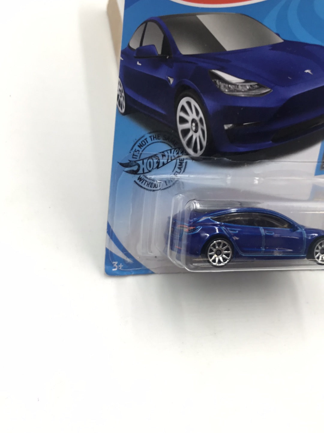 2020 hot wheels #112 Tesla Model 3 blue CC2