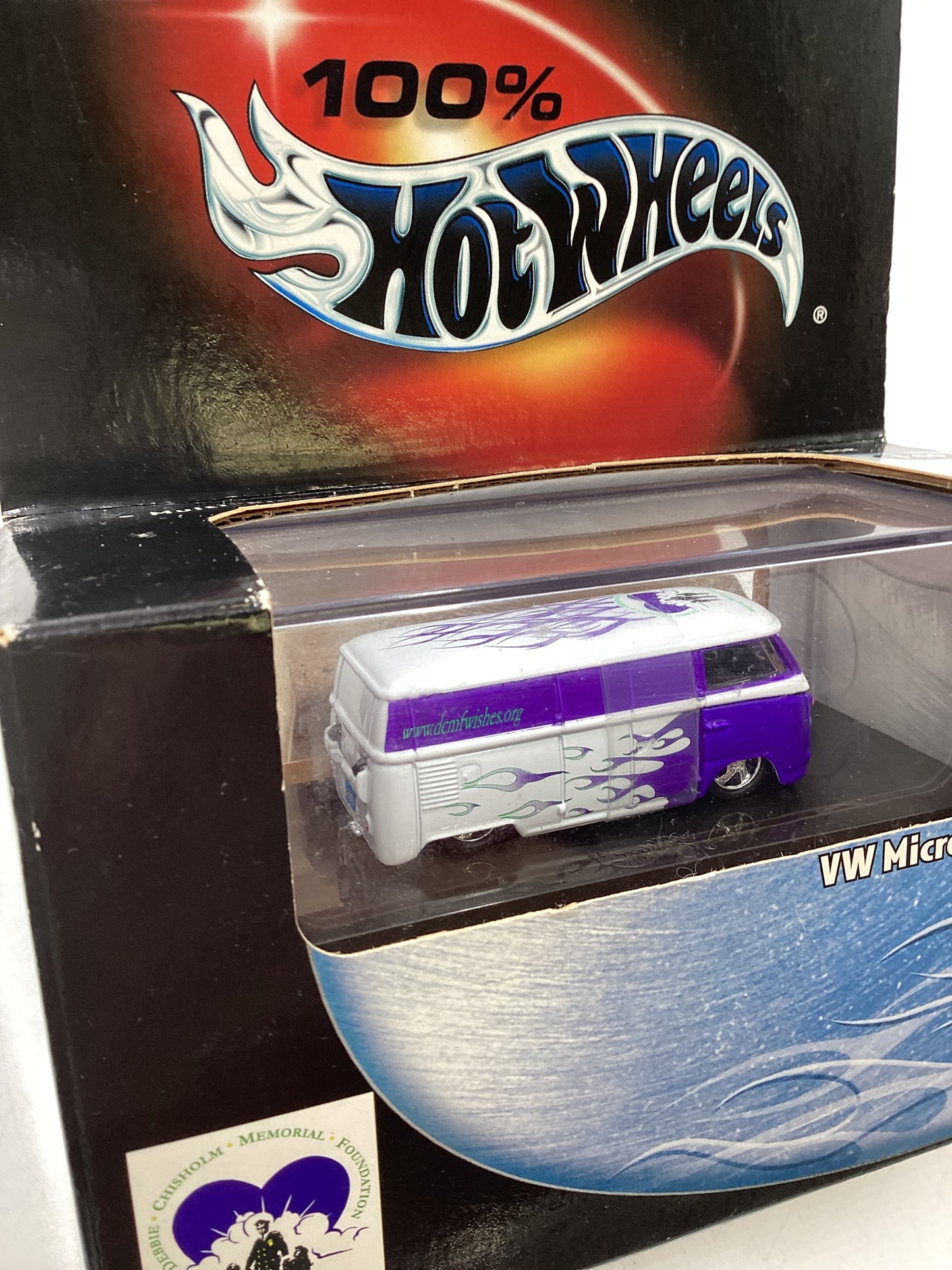 Hot Wheels 100% Black Box 1/5000 VW Microbus Debbie Chisholm Foundation