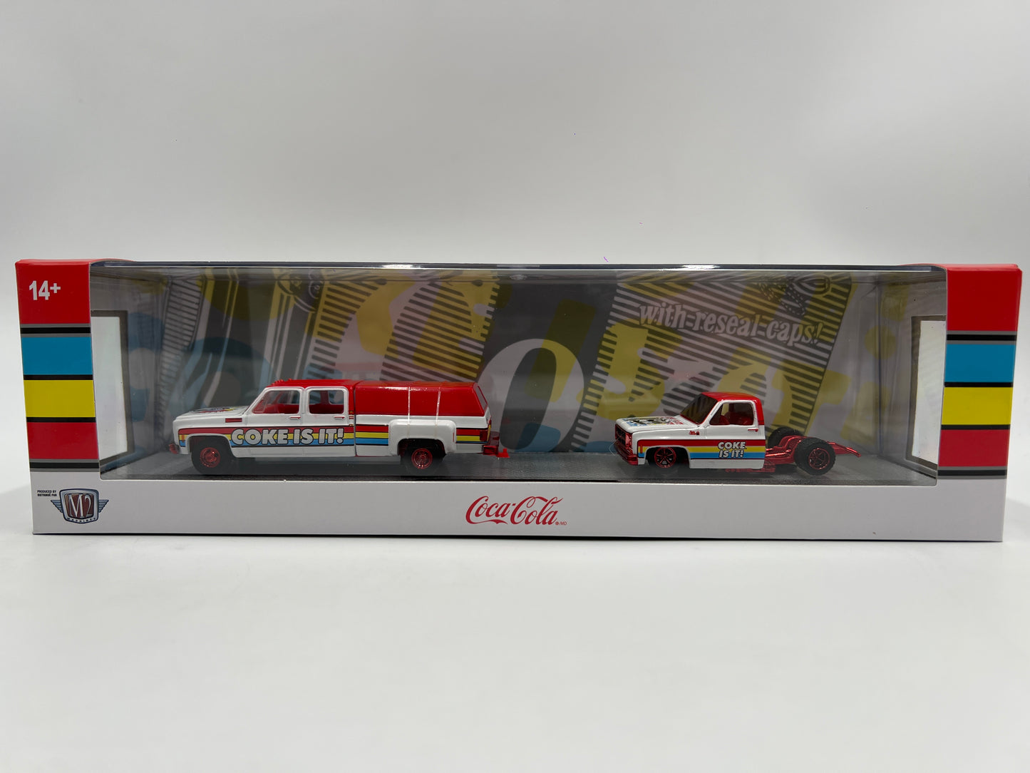 2025 M2 Machines Auto Haulers CHASE Coca Cola 1973 GMC Sierra 3500 & 1976 GMC Sierra Grande TW37