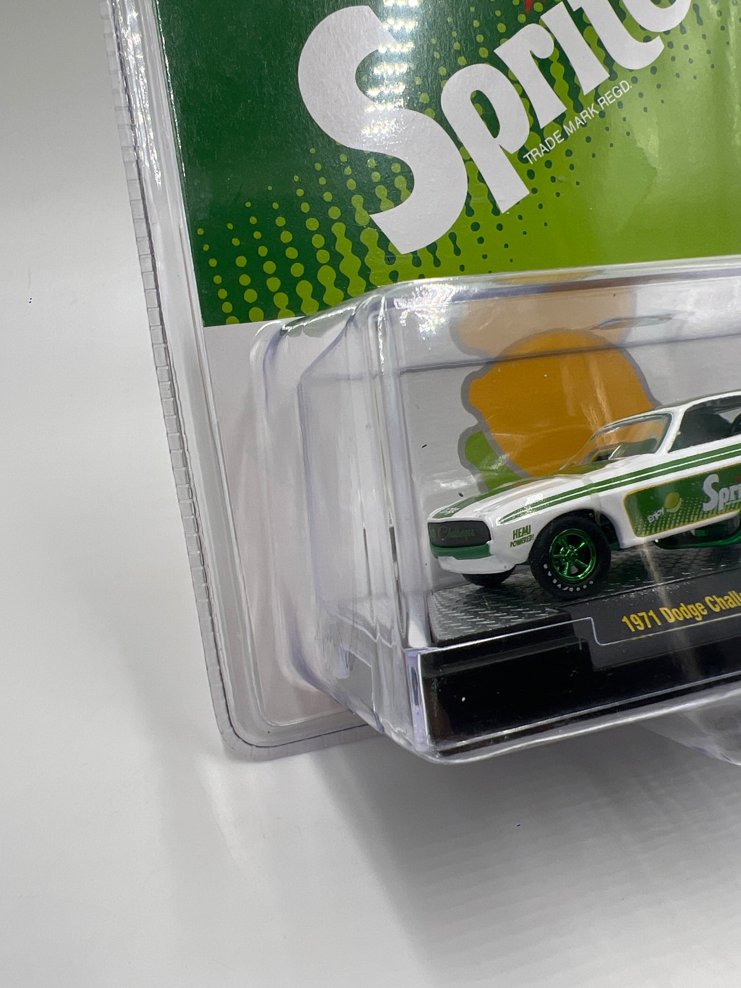 M2 Machines Coca Cola Sprite CHASE 1971 Dodge Challenger Funny Car Green/White A30