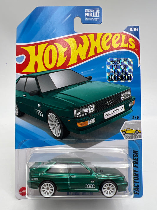 2025 Hot Wheels Factory Sealed Super Treasure Hunt #16 87 Audi Quattro Green W/Protector