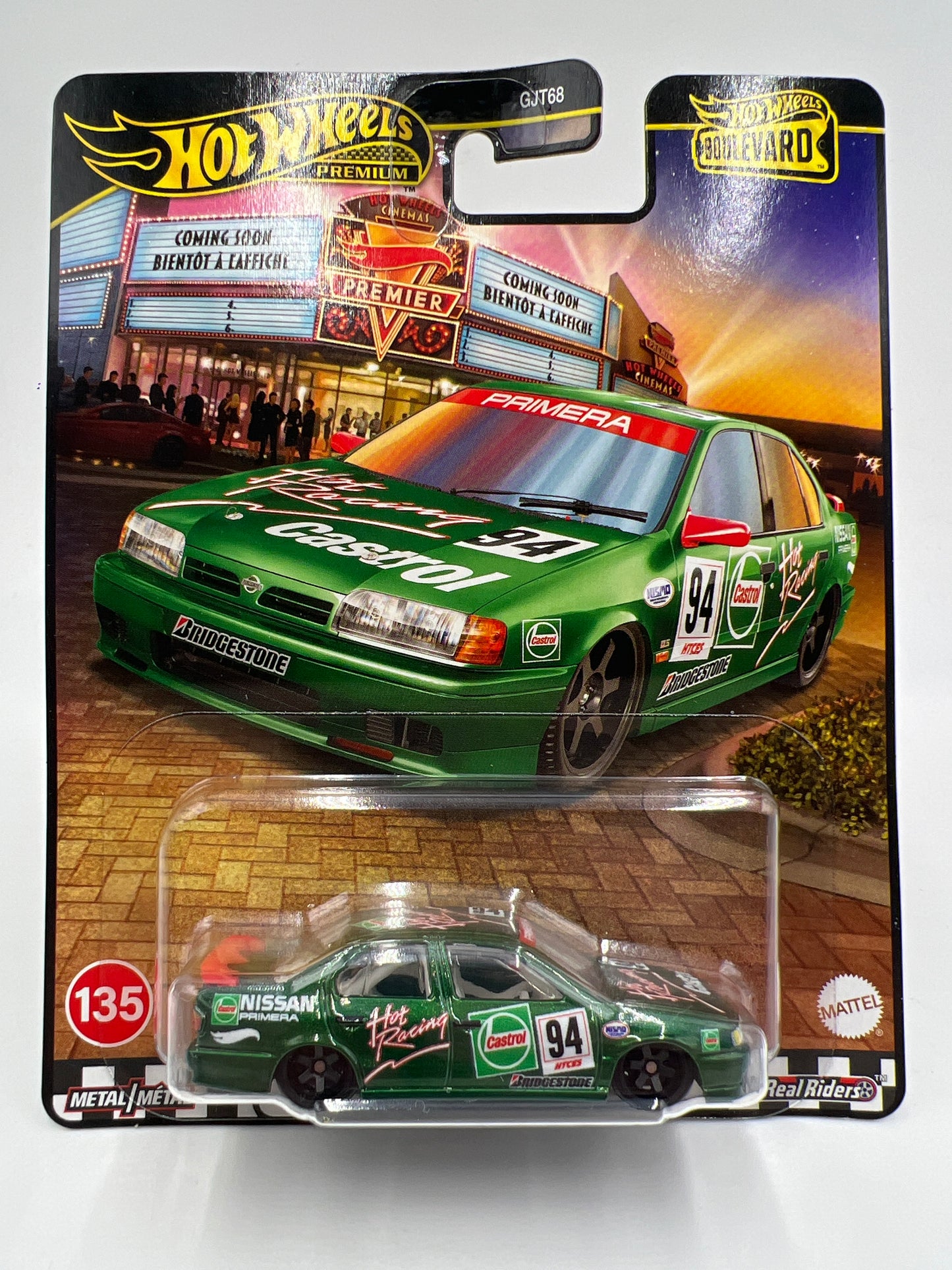 Hot Wheels Premium Boulevard #135 94 Nissan Primera Green Castrol 263C