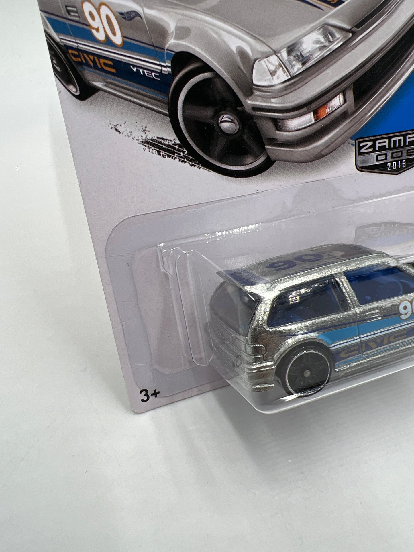 2015 Hot Wheels Walmart Exclusive Zamac 9 #197 90 Honda Civic EF W/Protector