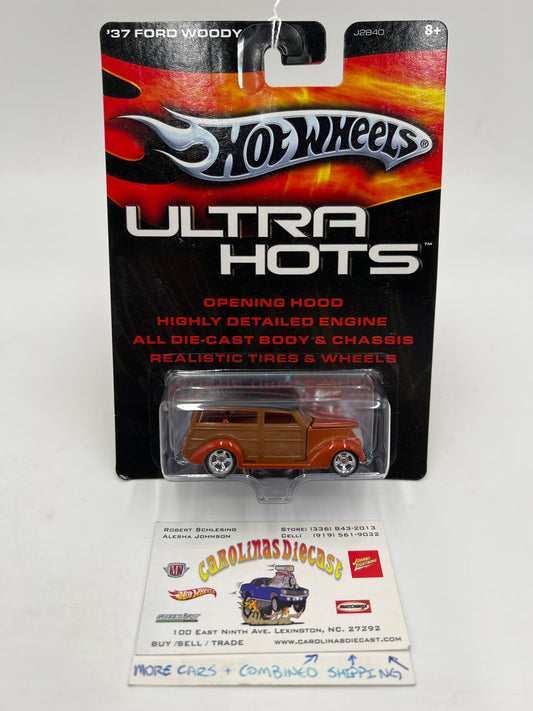 Hot Wheels Premium Ultra Hots 37 Ford Woody Orange 245L