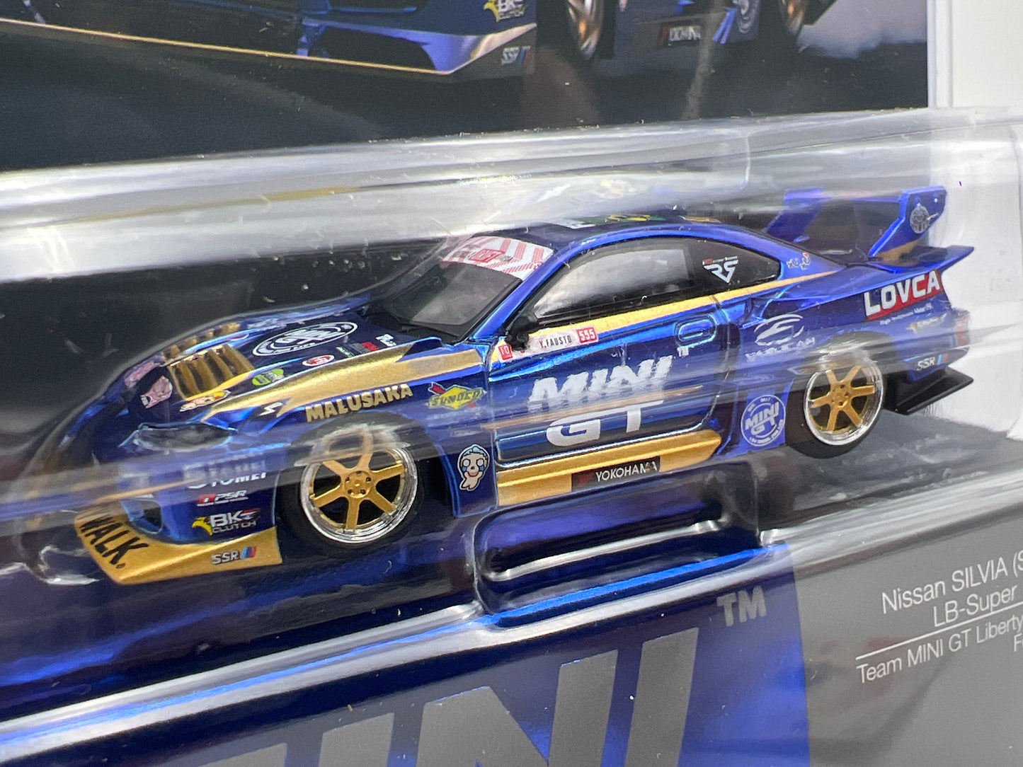 Mini GT #1157 Nissan Silvia S15 555 LB-Super Silhouette LBWK 2025 Formula Drift