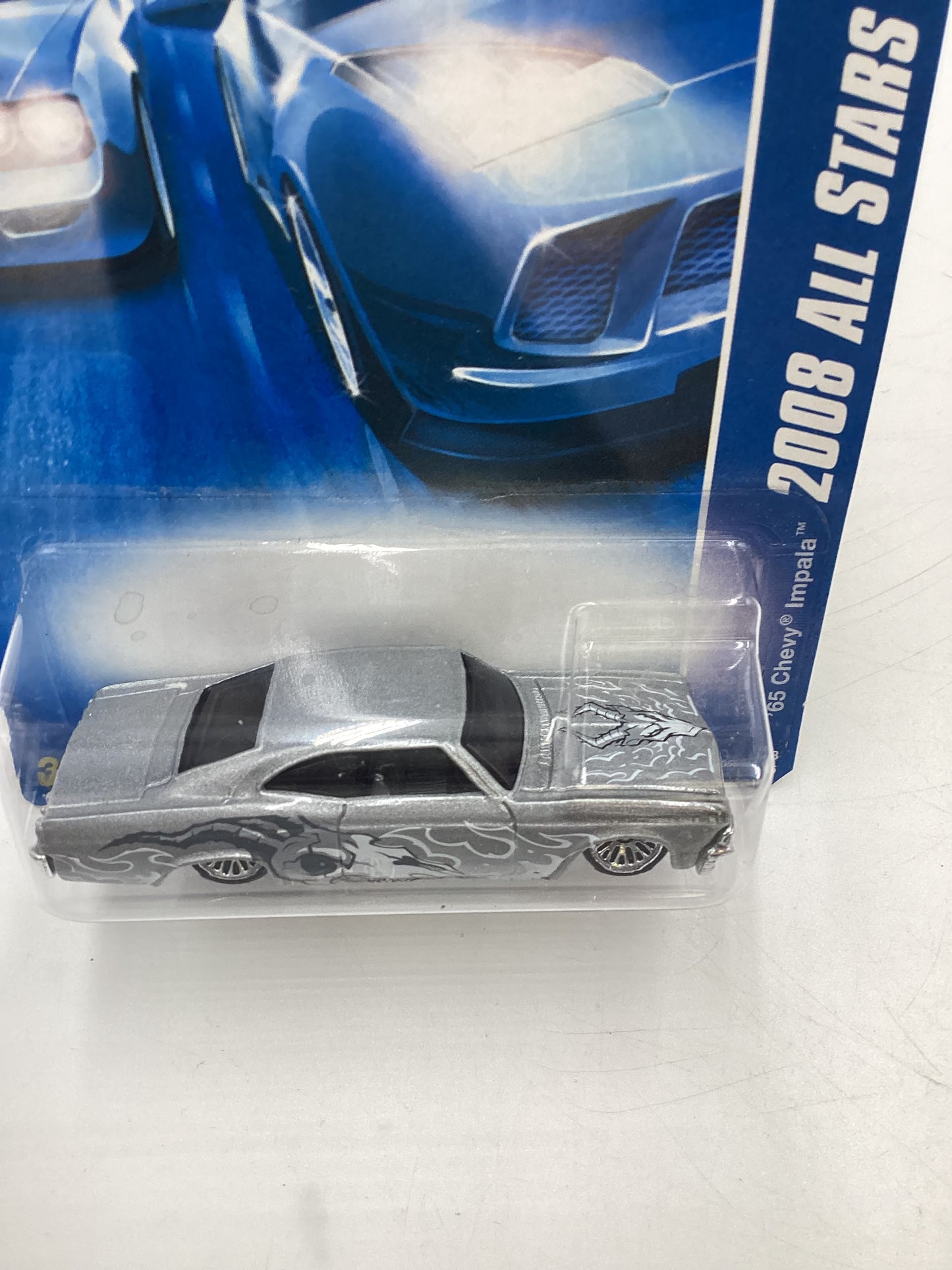 2008 Hot Wheels All Stars #58 65 Chevy Impala Silver Kmart Exclusive 240C