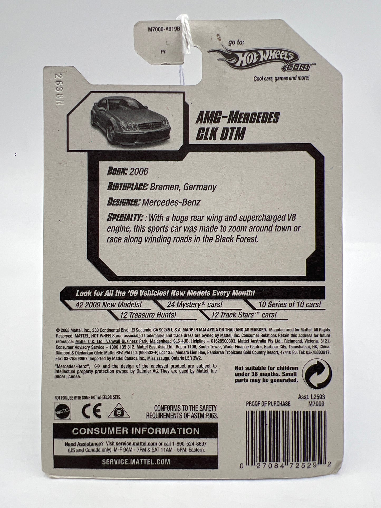 2008 Hot Wheels Web Trading Cars #98 AMG-Mercedes CLK DTM Blue 90A