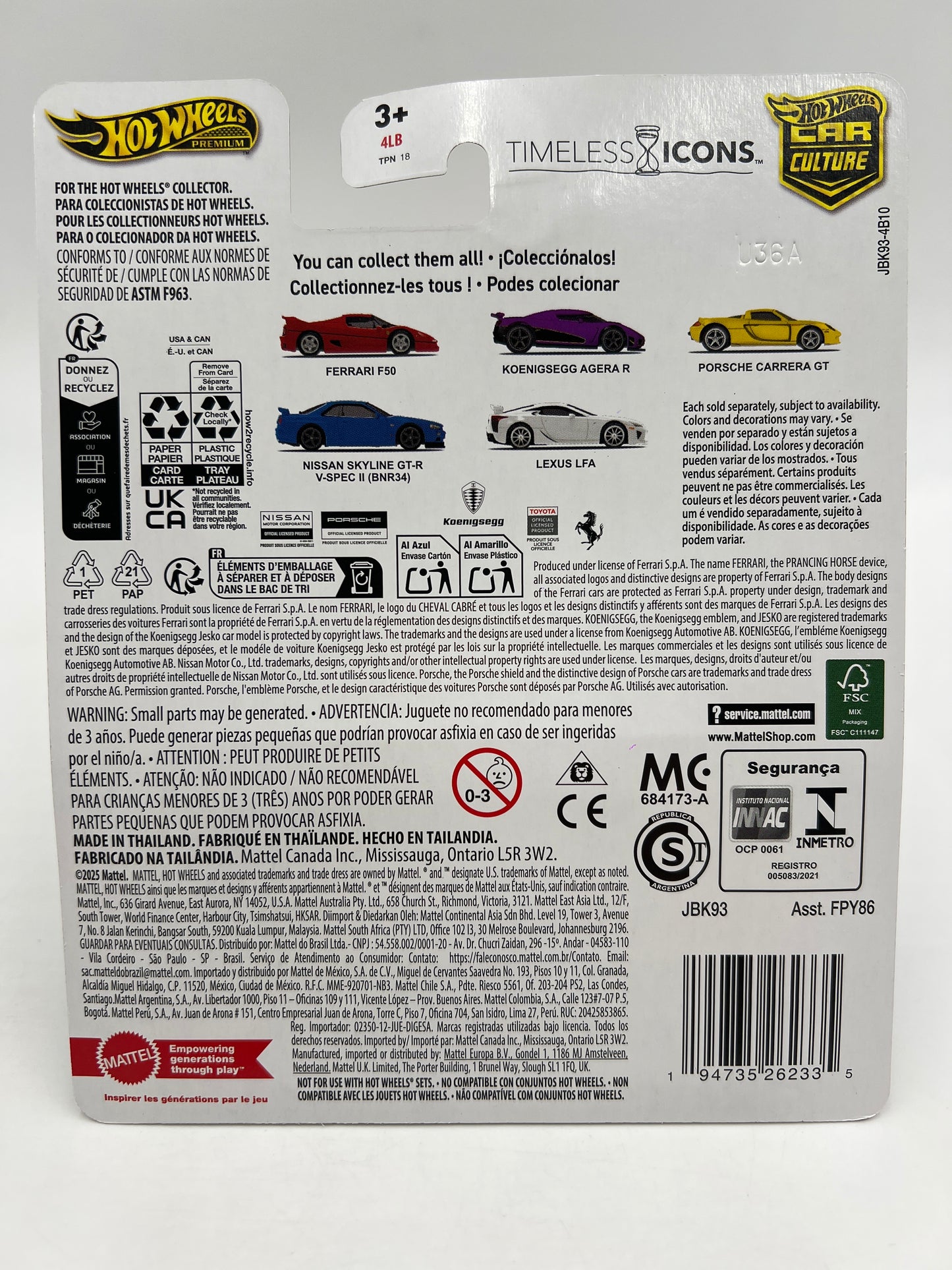 Hot Wheels Premium Car Culture Timeless Icons #2 Koenigsegg Agera R Purple 252A