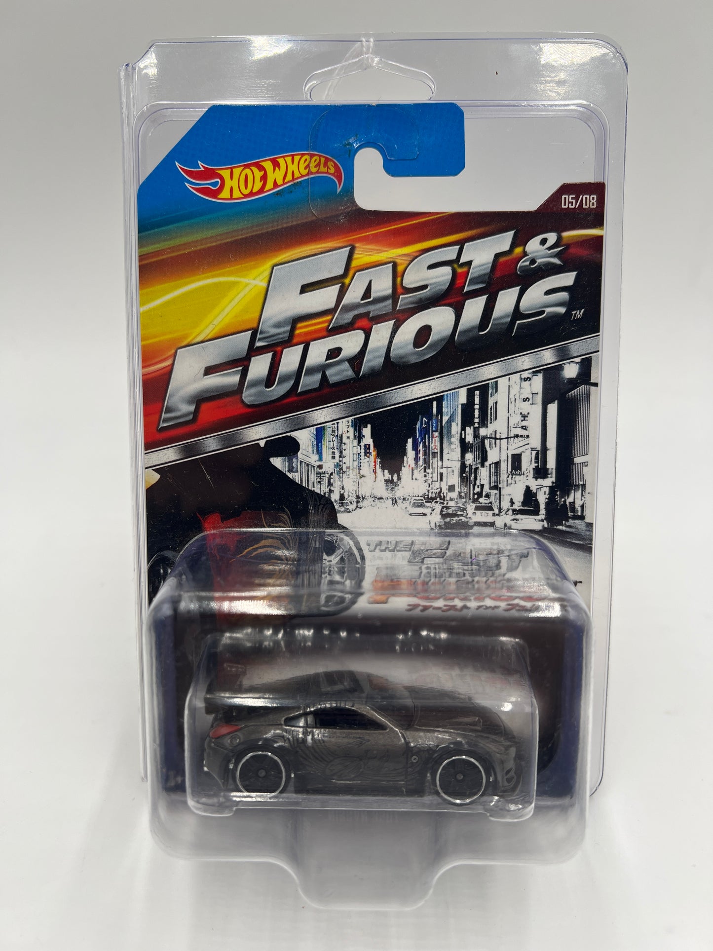 2014 Hot Wheels Fast & Furious Tokyo Drift #5 Nissan 350Z Gray W/Protector