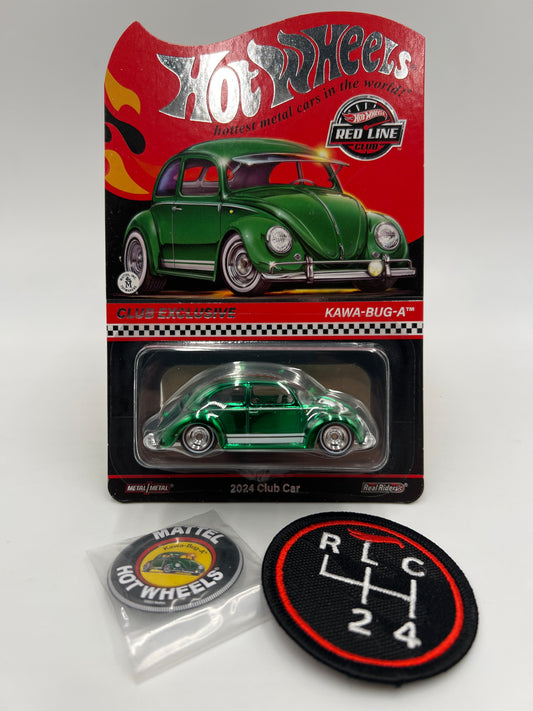 2024 Hot Wheels RLC Club Exclusive Kawa-Bug-A Green W/Protector W/Patch & Button