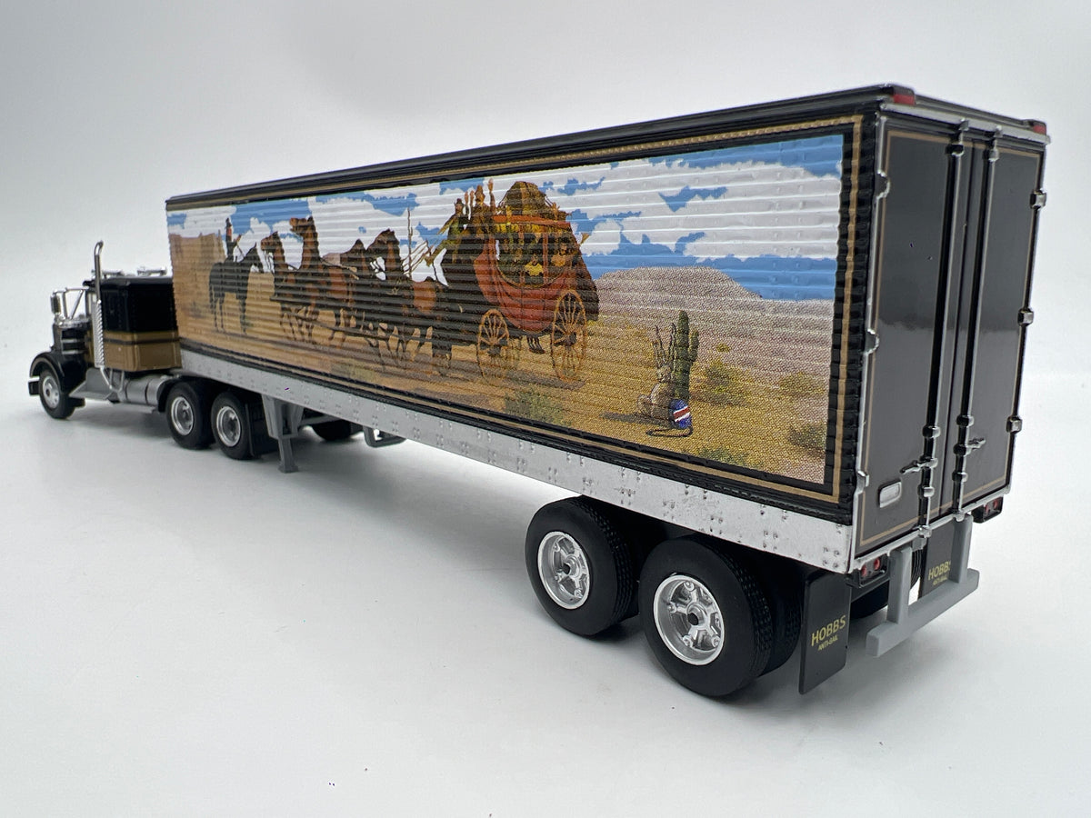 IXO Models 1/64 Scale USA Edition 1976 Kenworth W900 Black W/Trailer