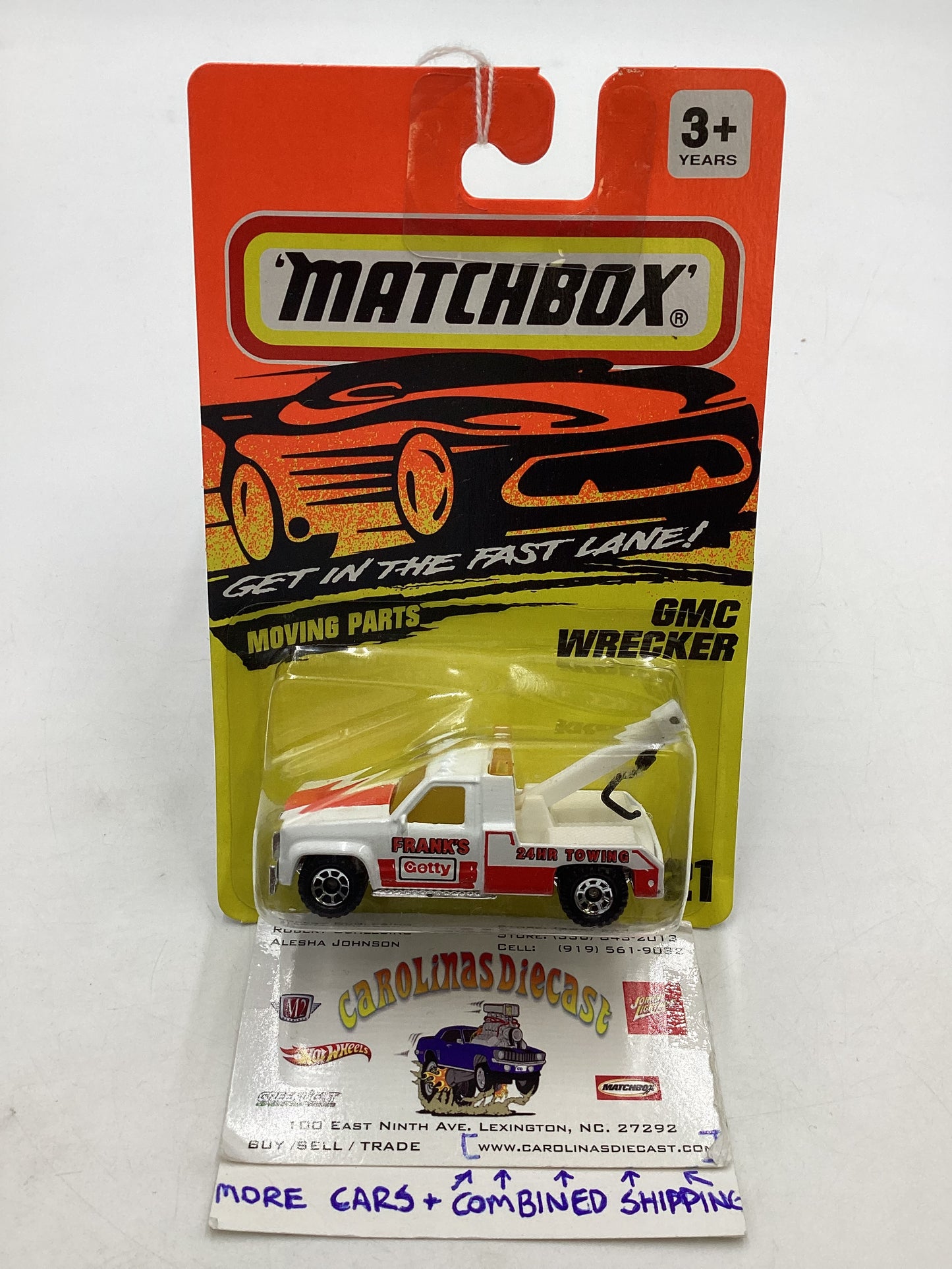 Matchbox #21 GMC Wrecker Franks Getty