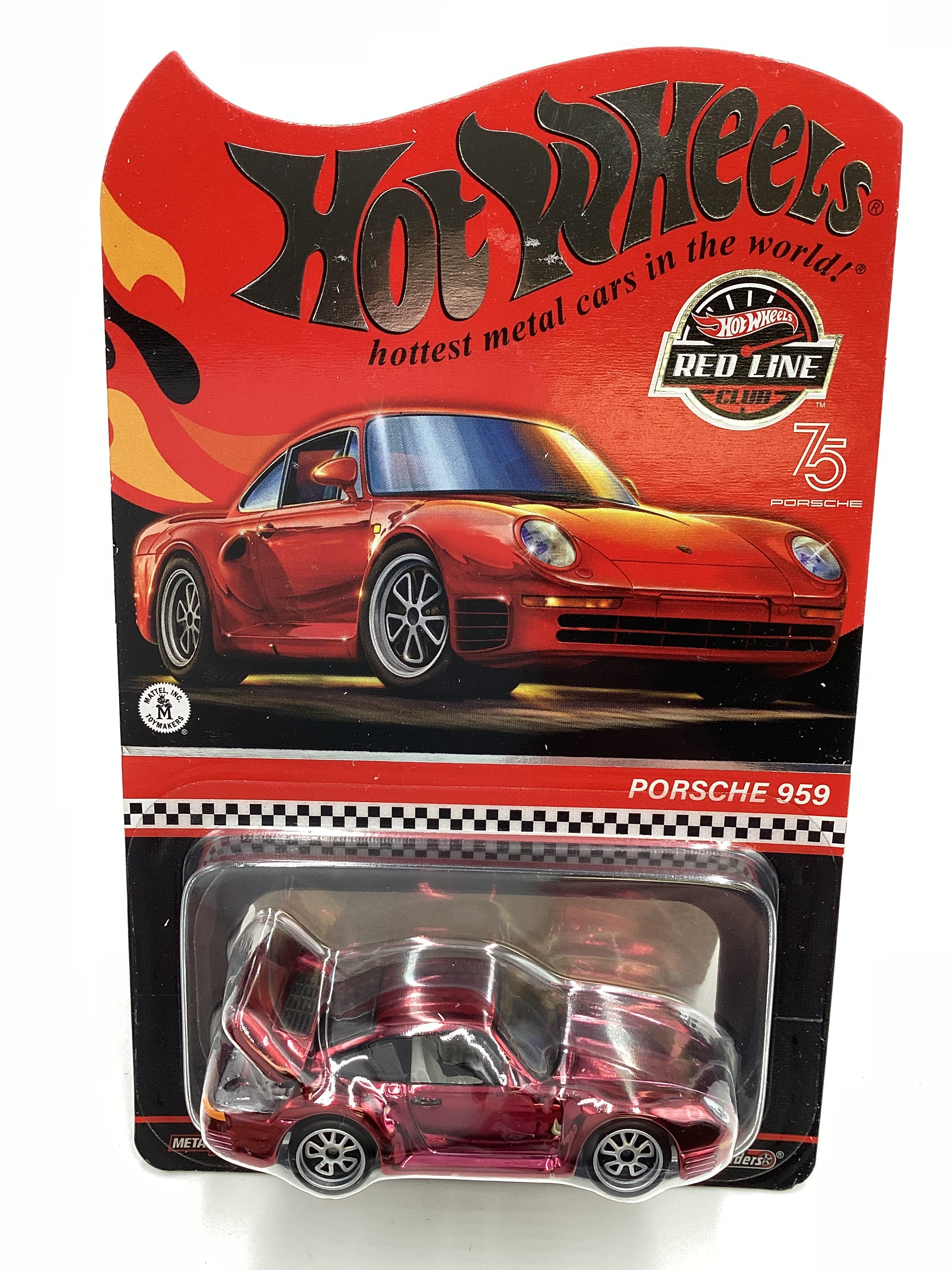 Hot Wheels RLC Non Sticker Card Porsche 959 Red with protector