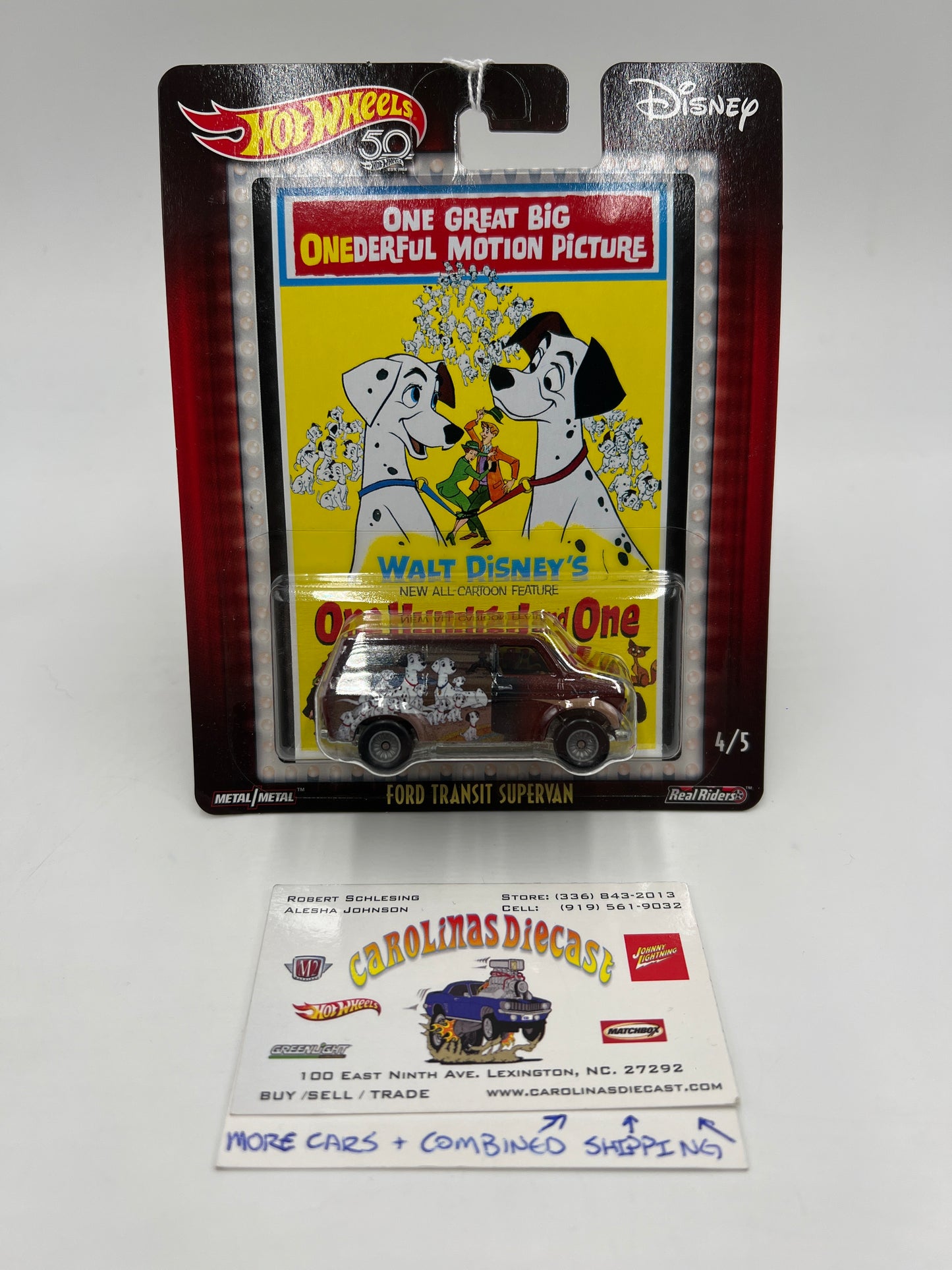 Hot Wheels Premium Disney Classics 101 Dalmatians #4 Ford Transit Supervan Brown 269G