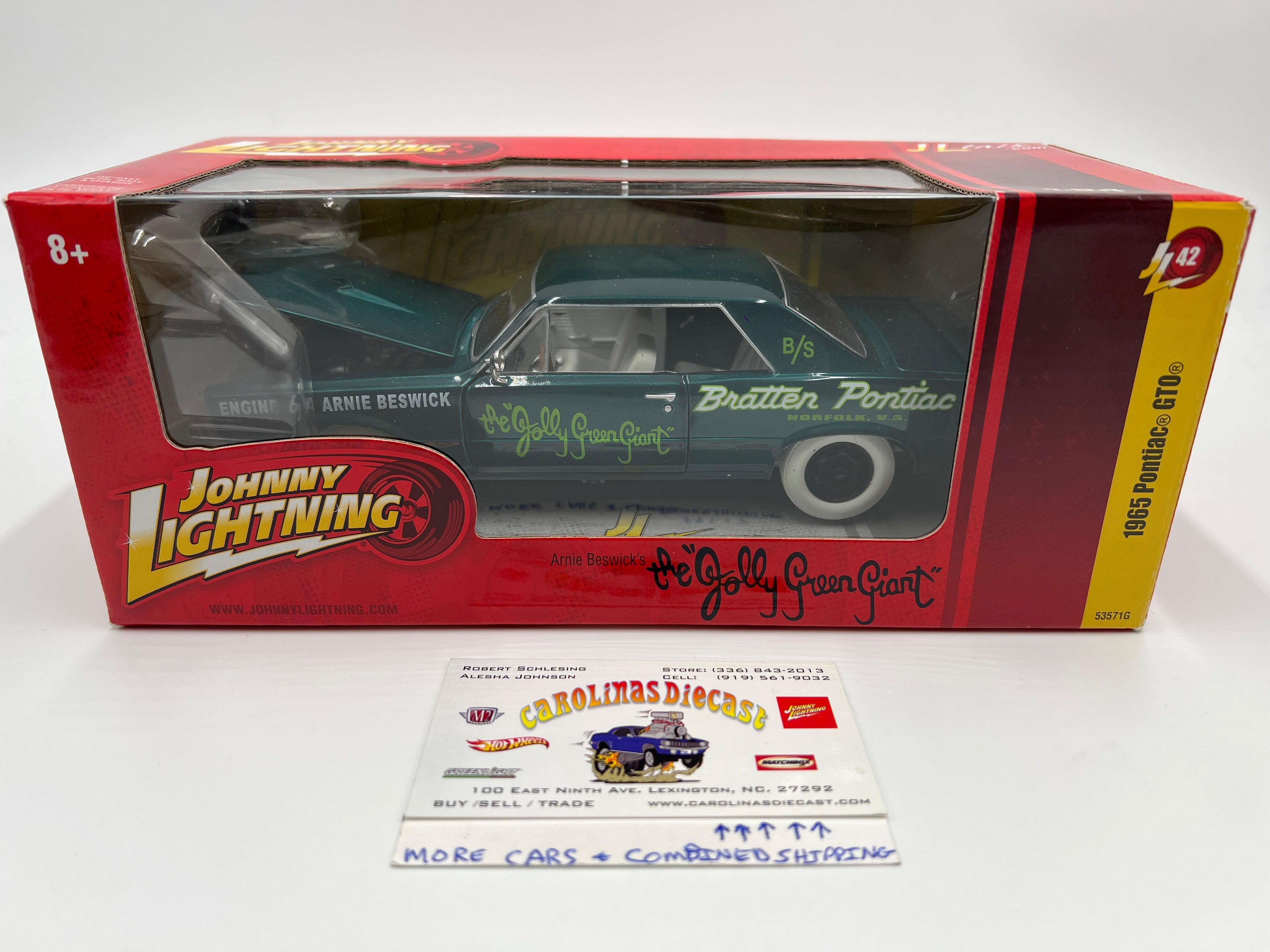 JOHNNY LIGHTNING Wheeled Warriors Willys Jeep - CHASE 2024 WHITE LIGHTNING 1/2004 MOC