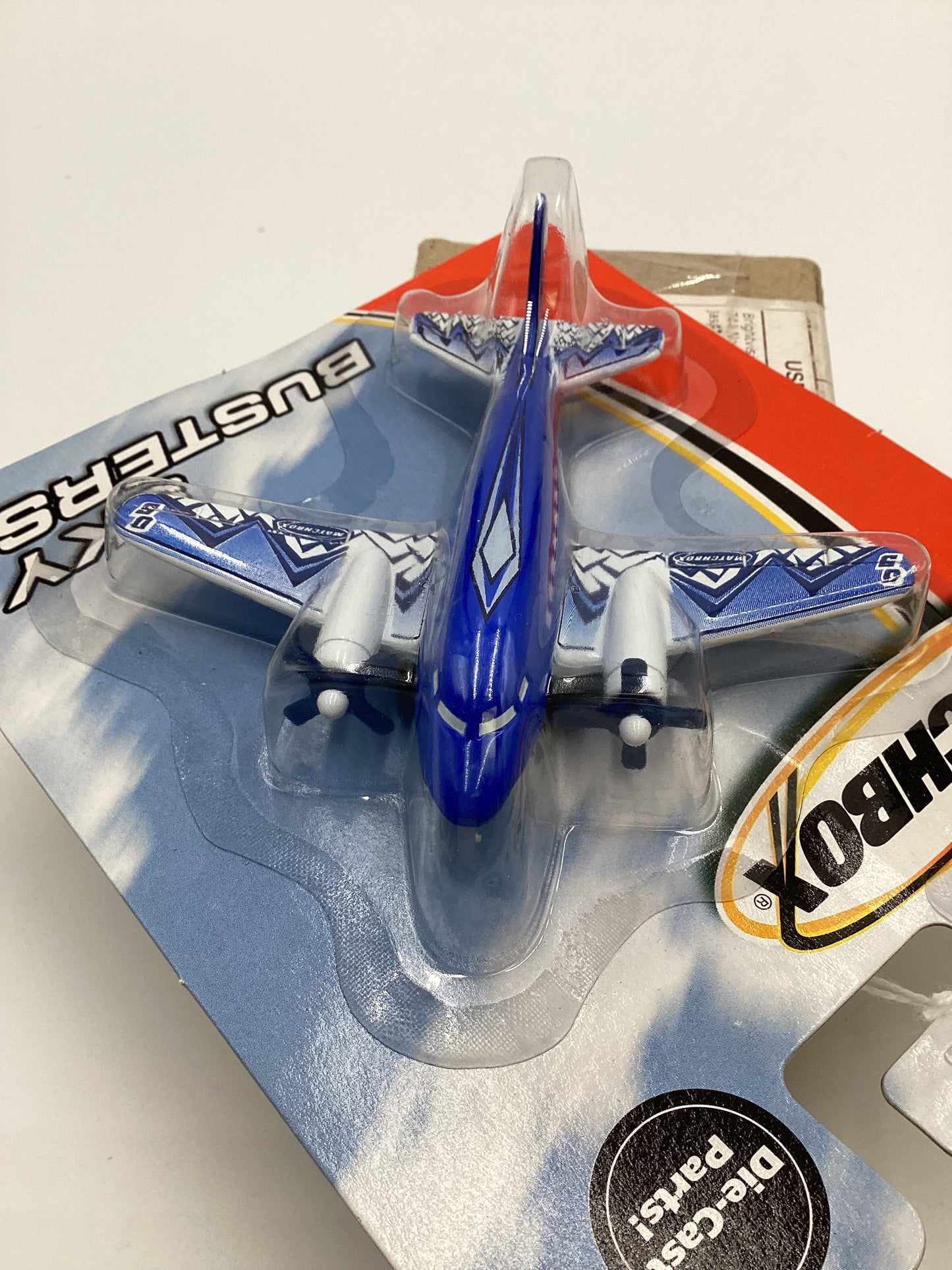 2004 Matchbox Skybusters 68982 Airliner Blue 114D