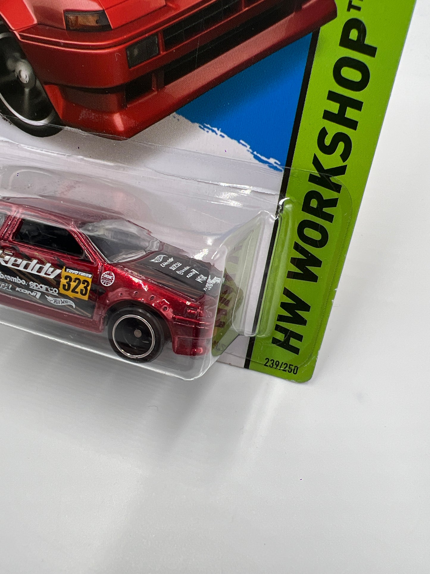 2015 Hot Wheels Super Treasure Hunt #239 Toyota AE-86 Corolla Red W/Protector