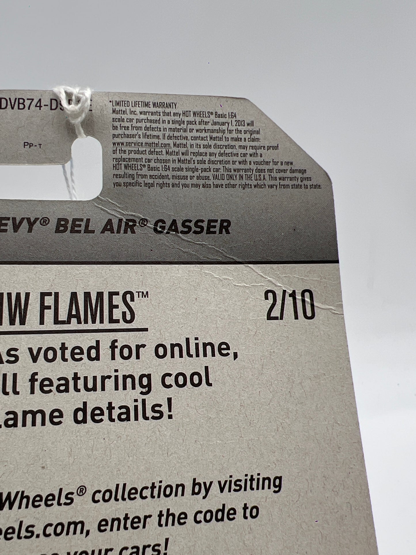 2017 Hot Wheels Flames #109 1955 Chevy Bel Air Gasser Blue Card Not Perfect 9D