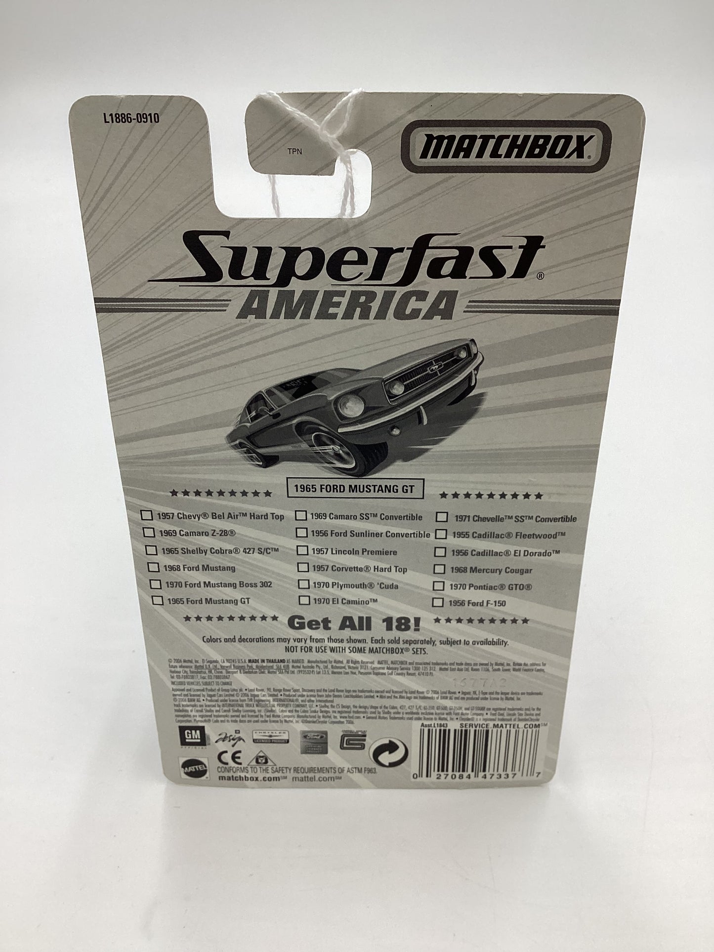 Matchbox Superfast America #6 1965 Ford Mustang GT Red 173C