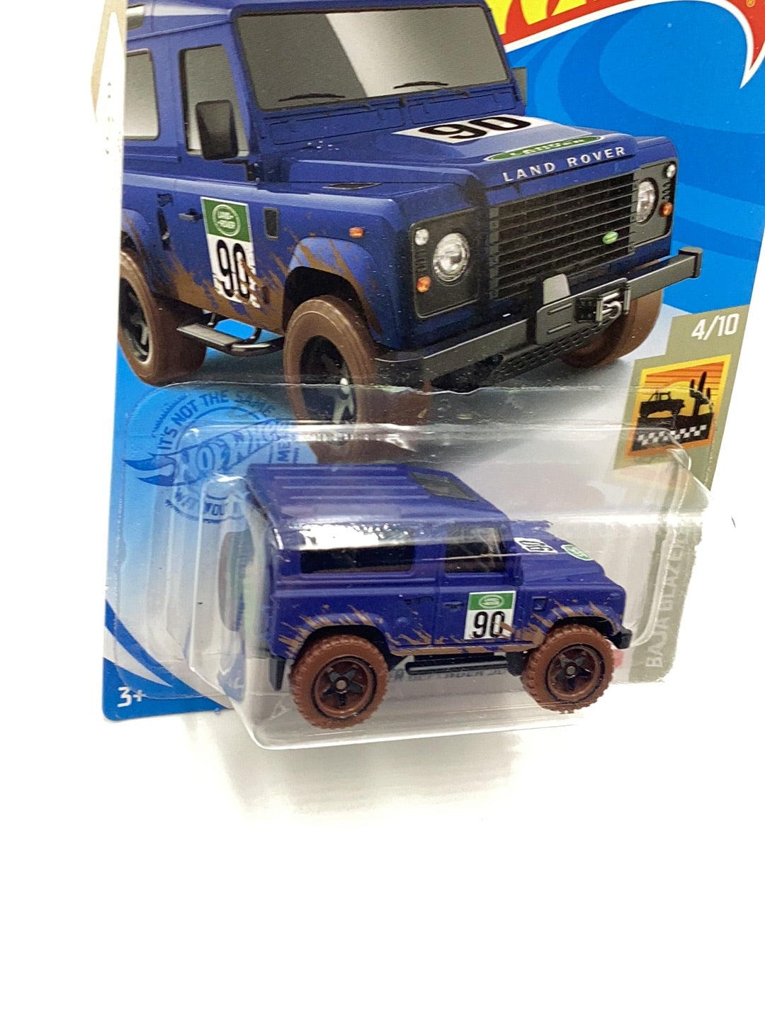 2021 hot wheels #32 Land Rover Defender 90 Blue 63E