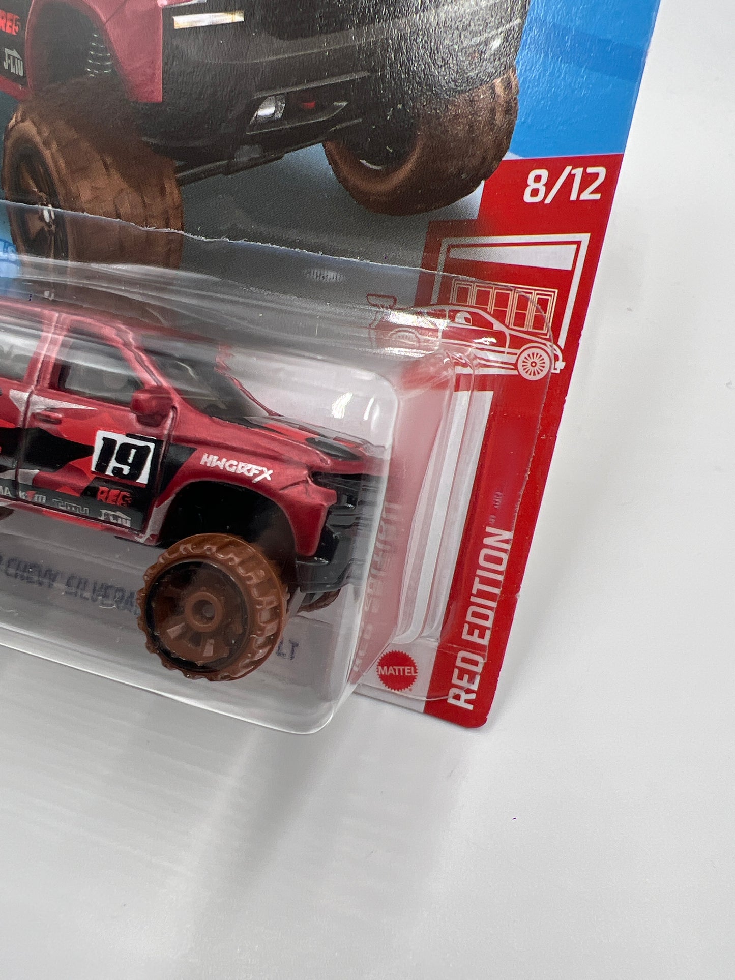 2021 Hot Wheels Target Exclusive Red Edition #80 19 Chevy Silverado Trail Boss LT Red 148B
