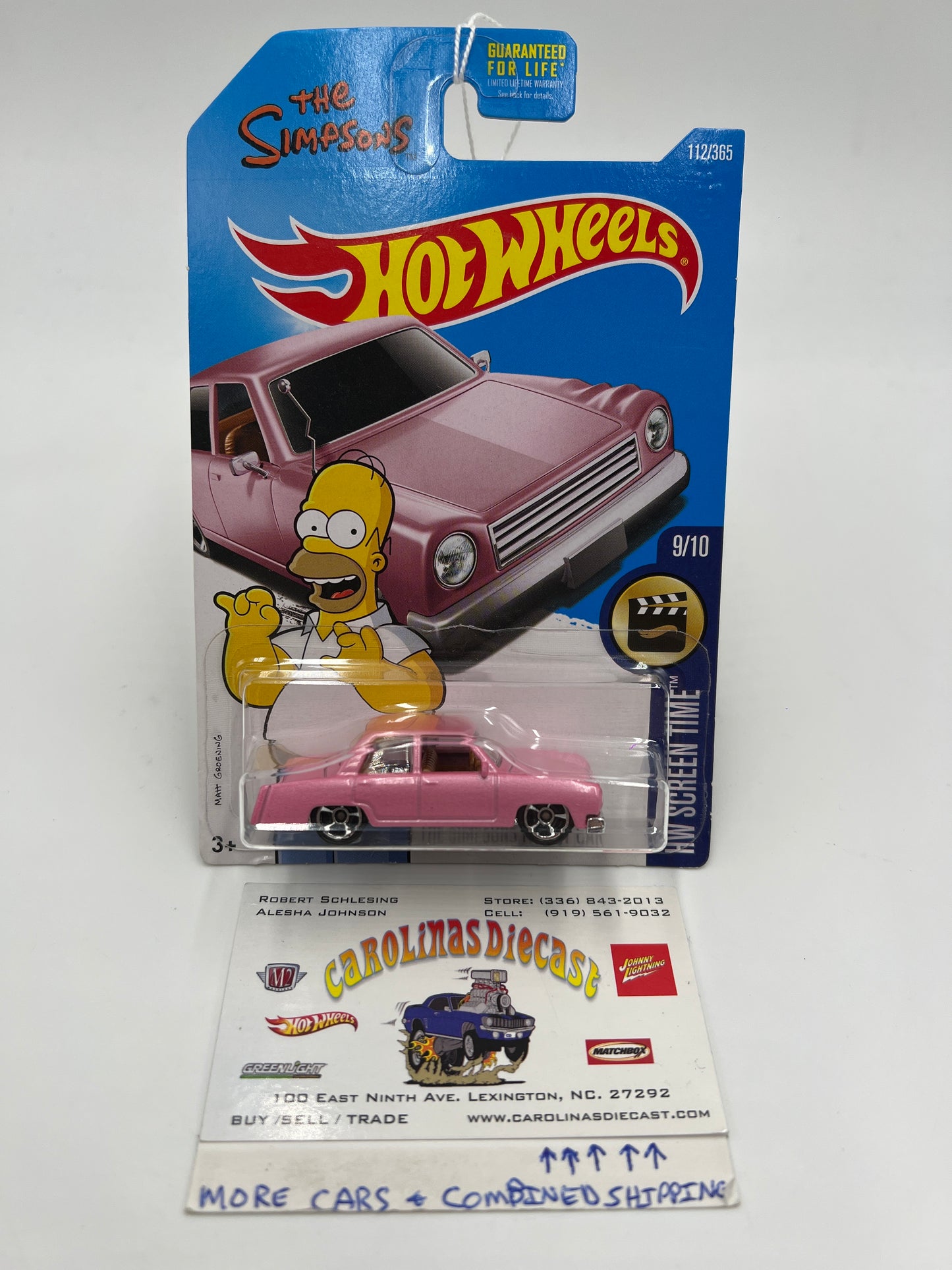 2017 Hot Wheels HW Screen Time #112 The Simpsons Family Car Pink 120B