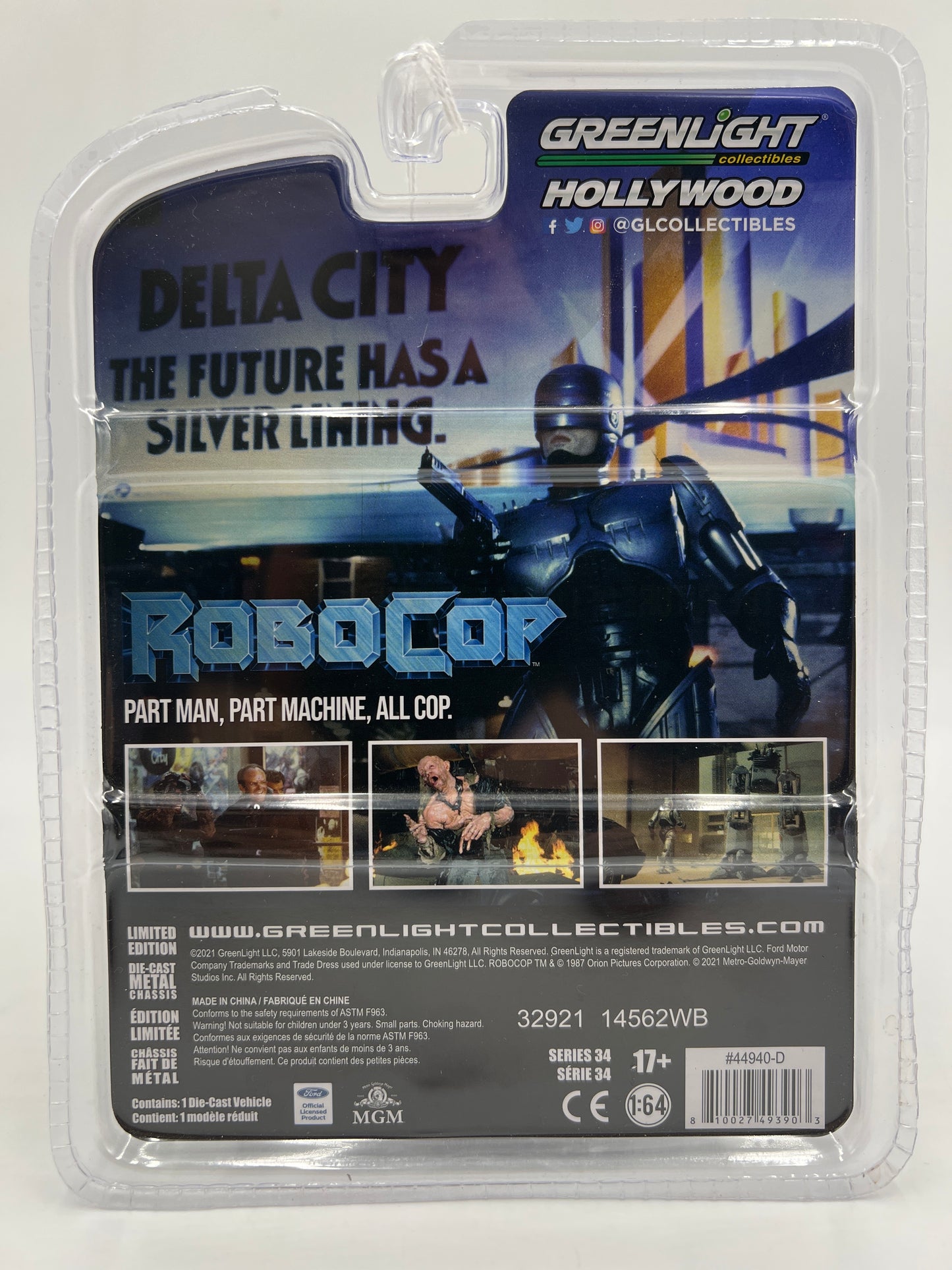 Greenlight Hollywood Series 34 Robocop 1986 Ford Taurus LX Black 177C