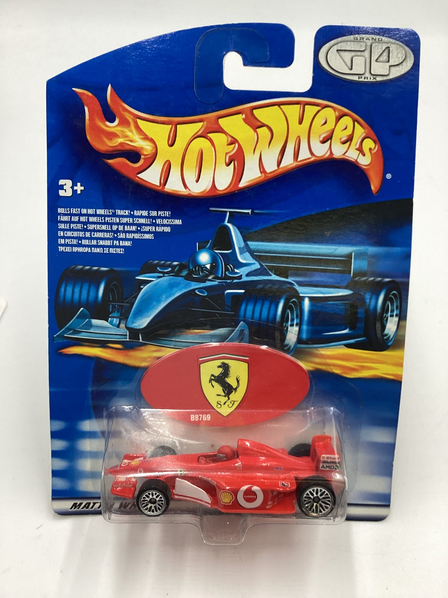 hot Wheels Ferrari Grand Prix B8769 Ferrari Formula 1 with driver red & protector