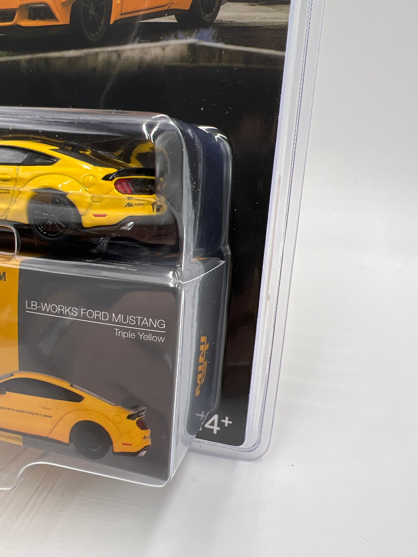 Mini GT #1077 LB-Works Ford Mustang IMSA Triple Yellow 236G