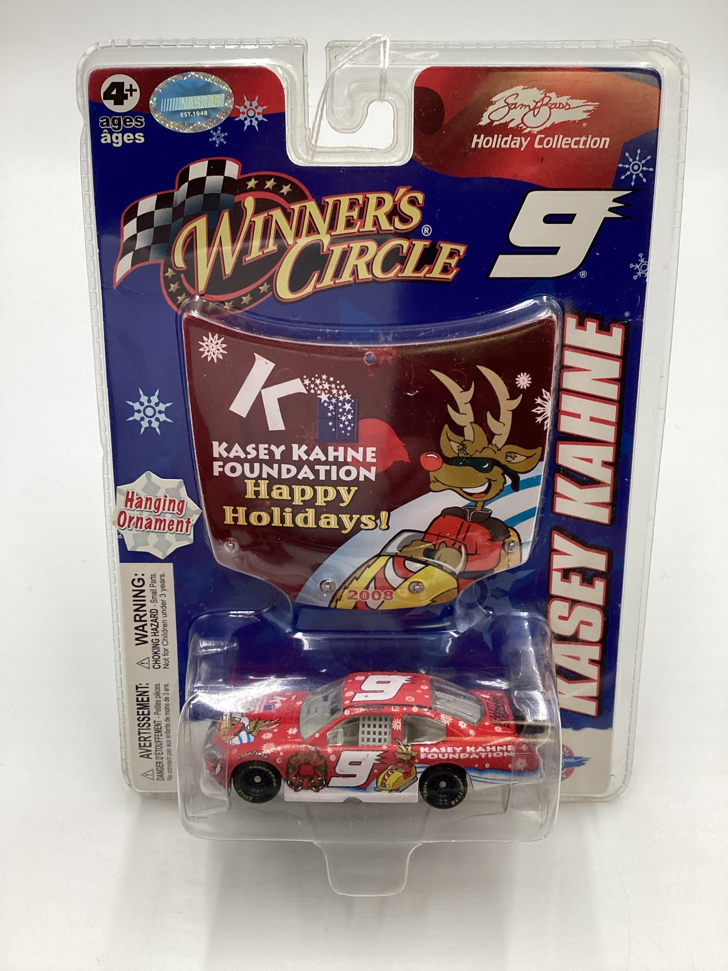 2008 Winners Circle Sam Bass Holiday Collection Kasey Kahne Foundation Happy Holidays #9 Dodge Red SR