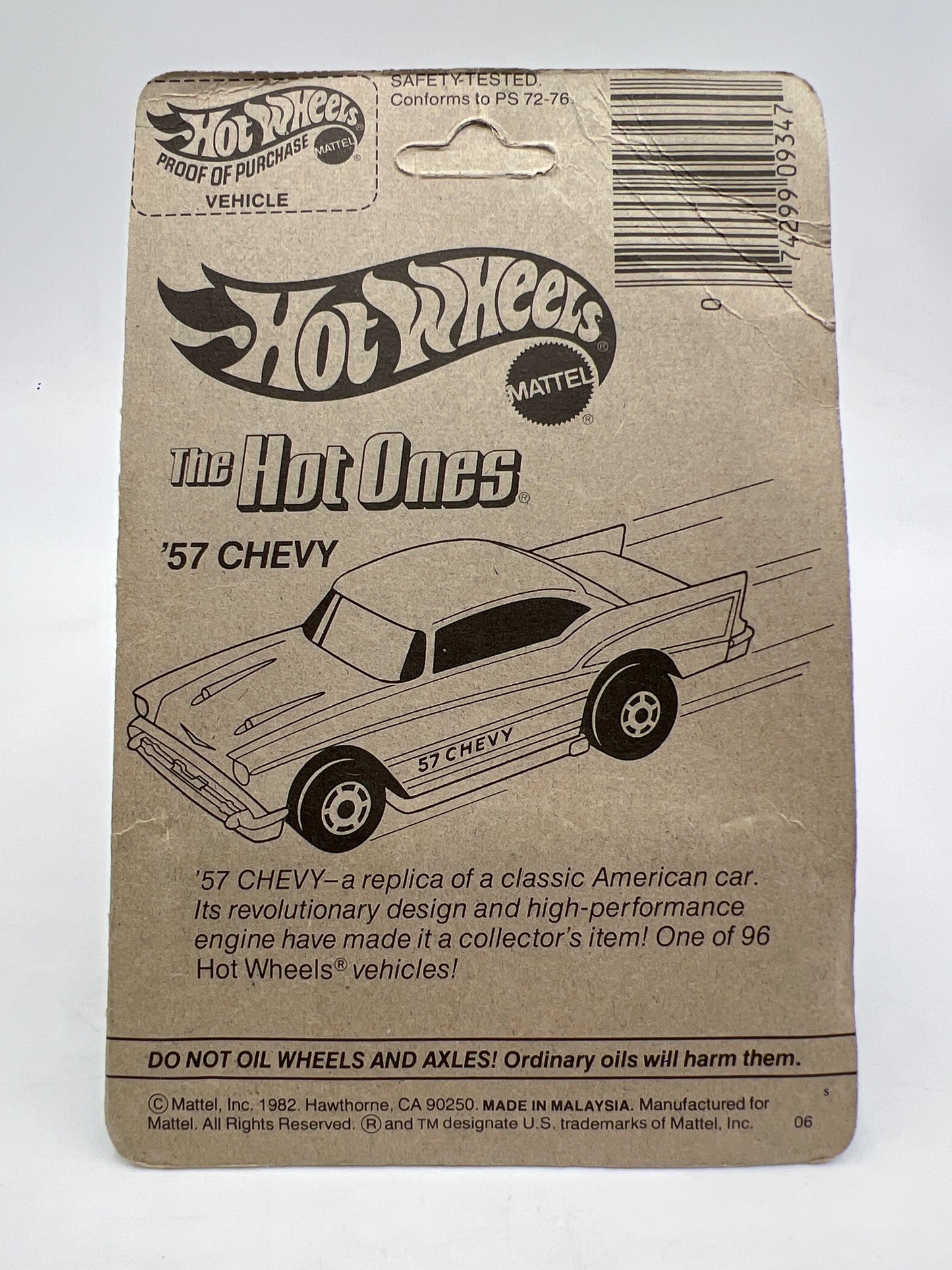 Hot Wheels Original 1982 #1126 Stutz Blackhawk Black W/Protector Bad Card #2