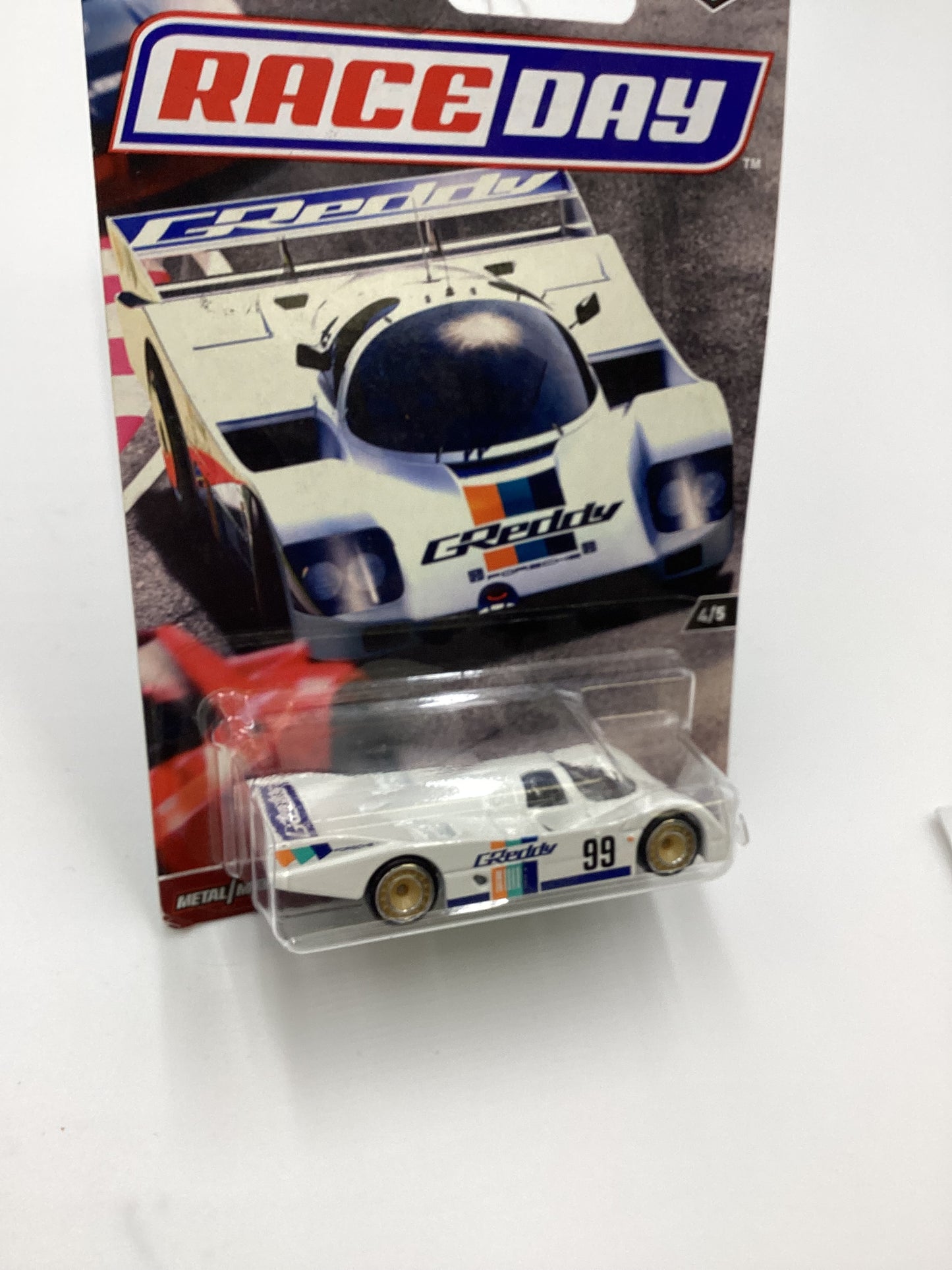 2017 Hot Wheels Race Day #4 Porsche 962 *Cracked Blister* 244J