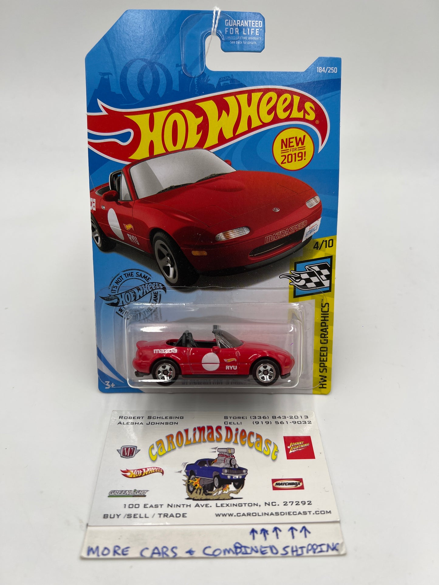 2019 Hot Wheels HW Speed Graphics #184 91 Mazda MX-5 Miata Red 88F