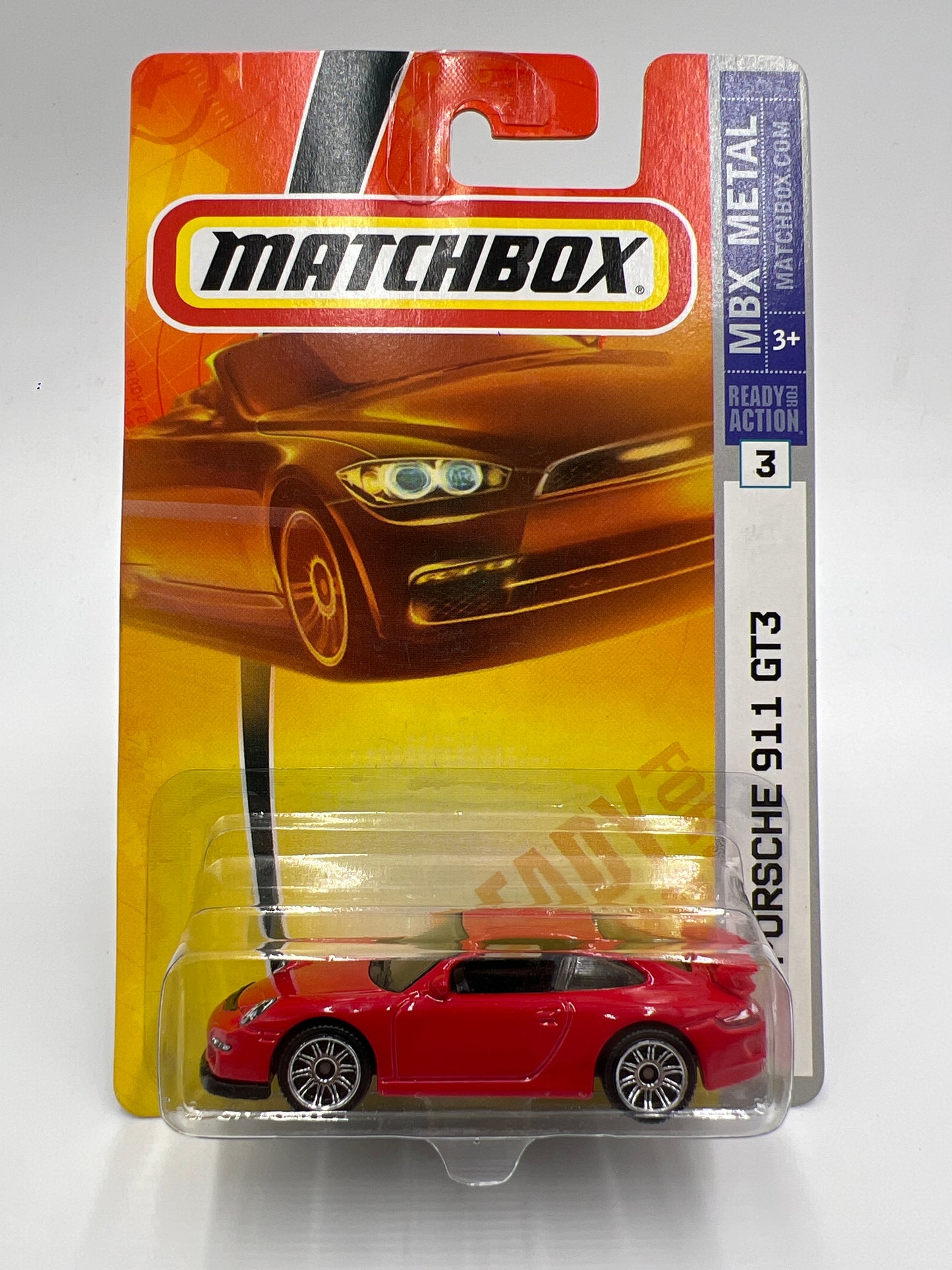 Matchbox MBX Metal #3 Porsche 911 GT3 Red W/Protector