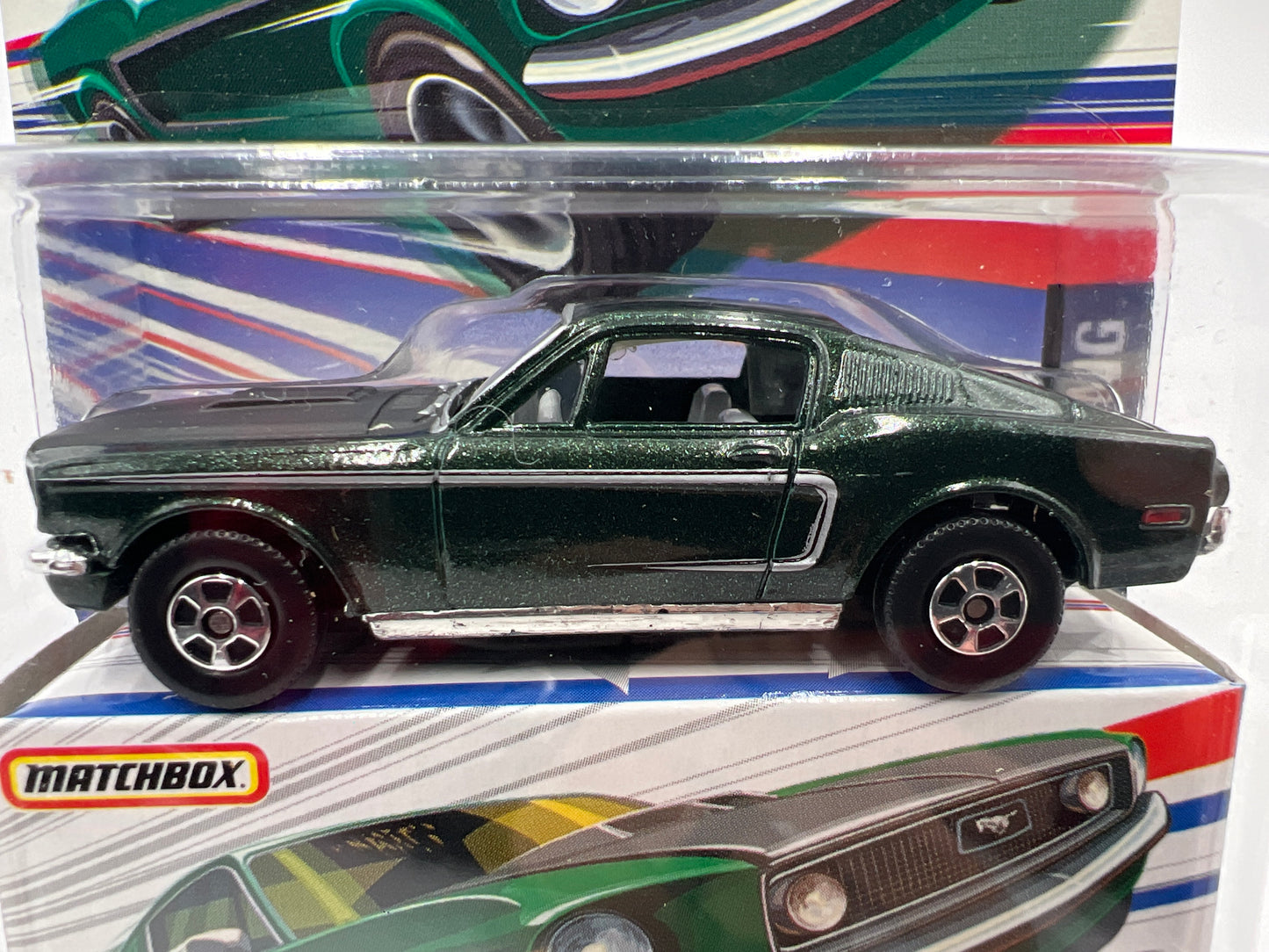 Matchbox Superfast America #4 1968 Ford Mustang Green 170A