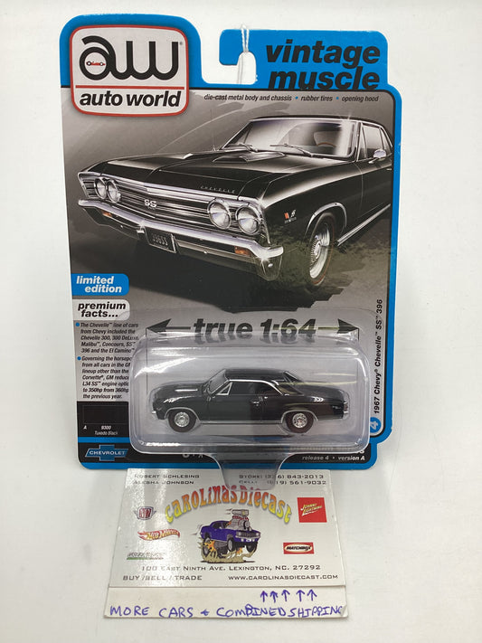 Auto World Vintage Muscle Release 4 Version A 1967 Chevy Chevelle SS 396 Black 183G