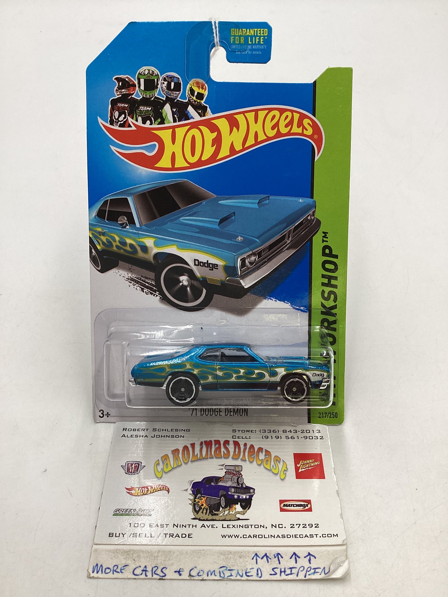 2013 Hot Wheels #217 71 Dodge Demon Blue 38H