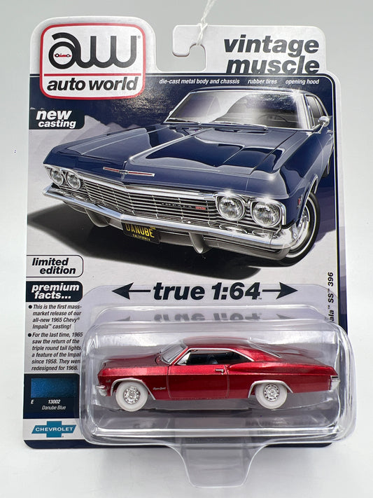 Auto World Ultra Red Chase Vintage Muscle Release 2 Version A 1965 Chevy Impala SS 396