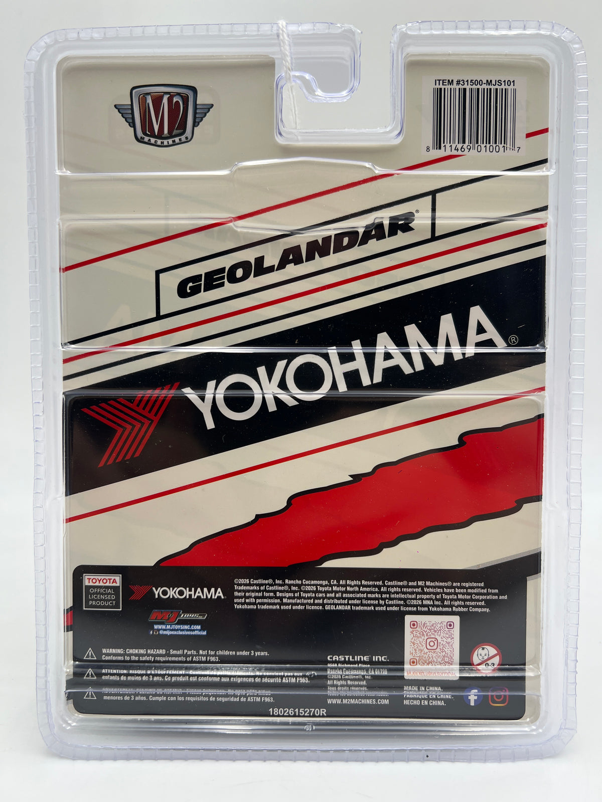 M2 Machines MJS101 MiJo Exclusives Yokohama Geolander 1985 Toyota 4x4 White