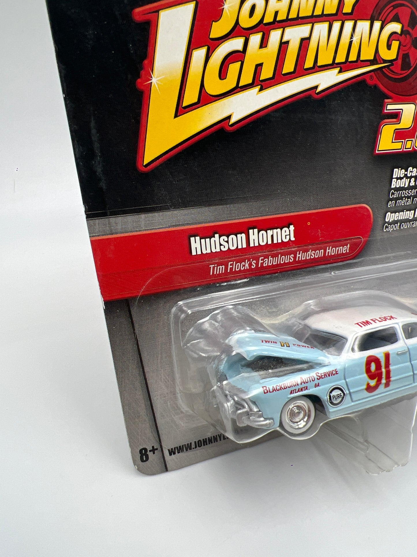 Johnny Lightning 2.0 Release #4 Tim Flocks Fabulous Hudson Hornet W/Protector VHTF