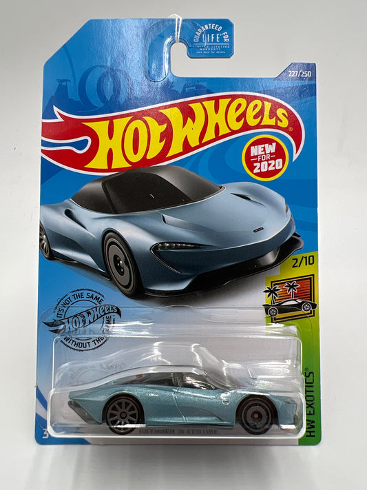 2020 Hot Wheels Exotics #227 McLaren Speedtail Light Blue