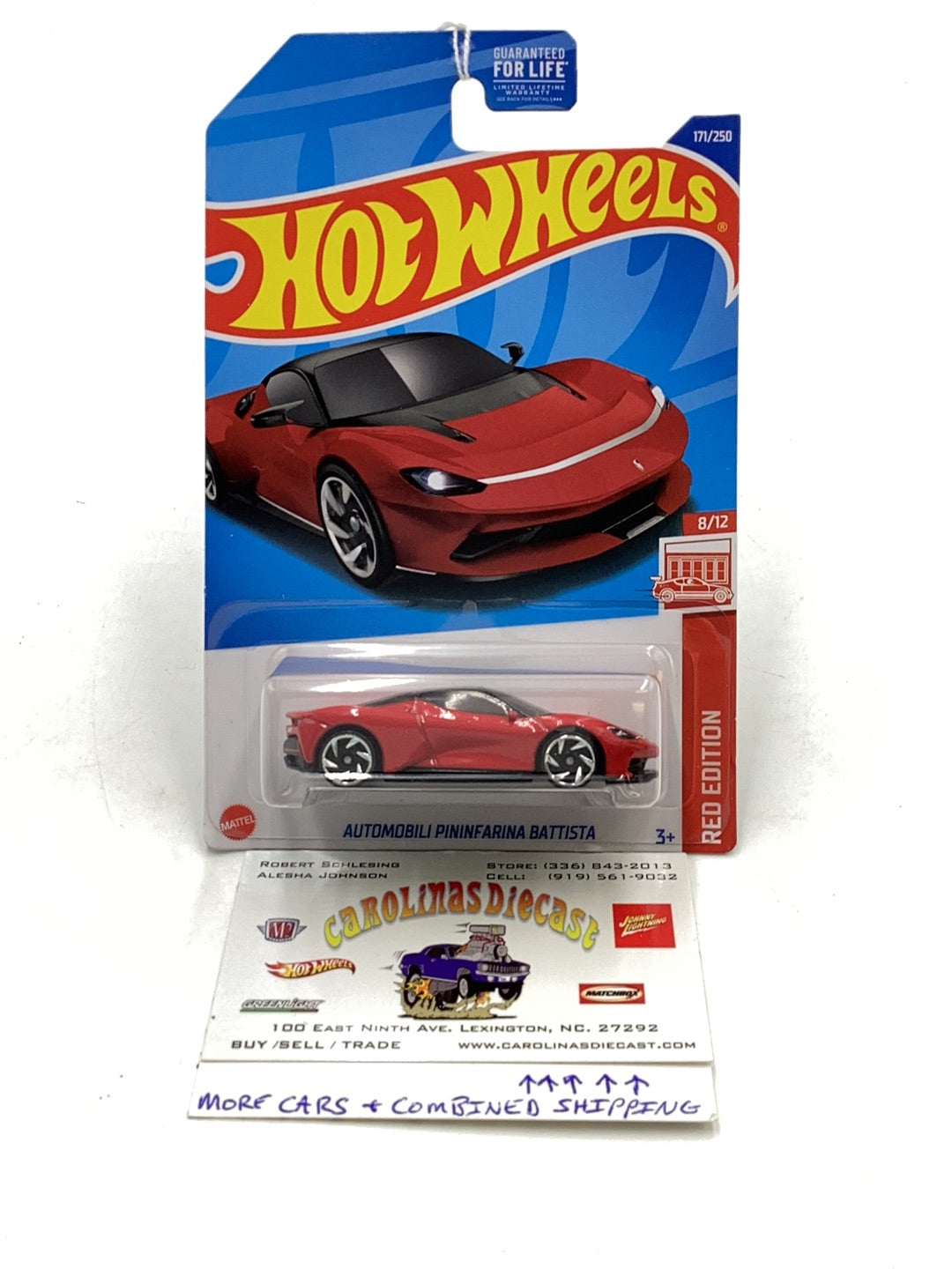 2022 hot wheels red edition #171 Automobili Pininfarina battista 152H