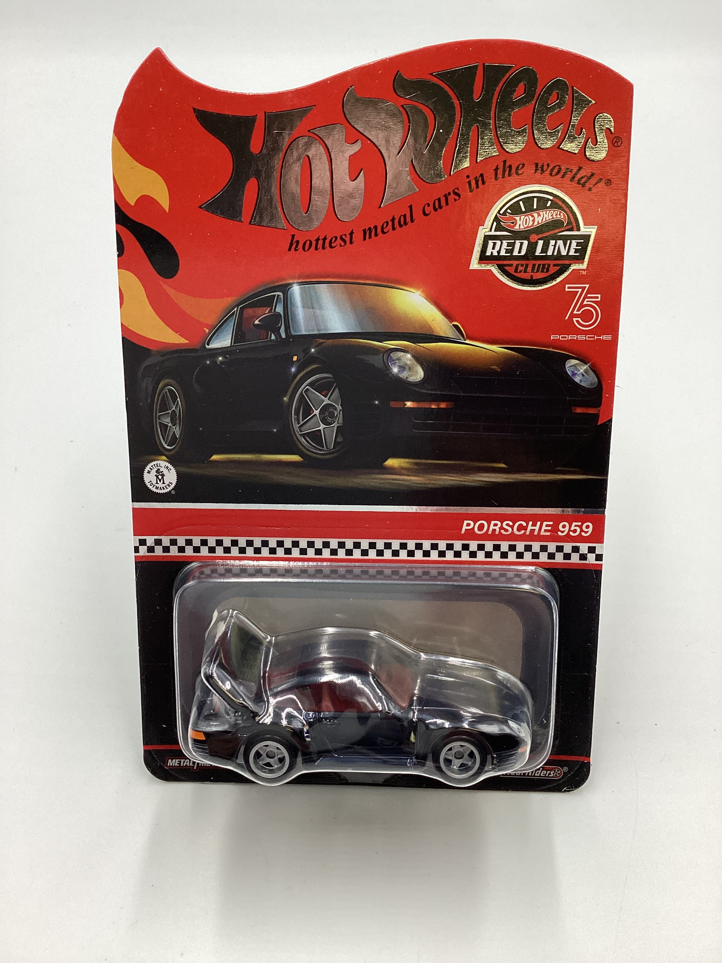 Hot Wheels RLC Sticker Card Porsche 959 Black with protector